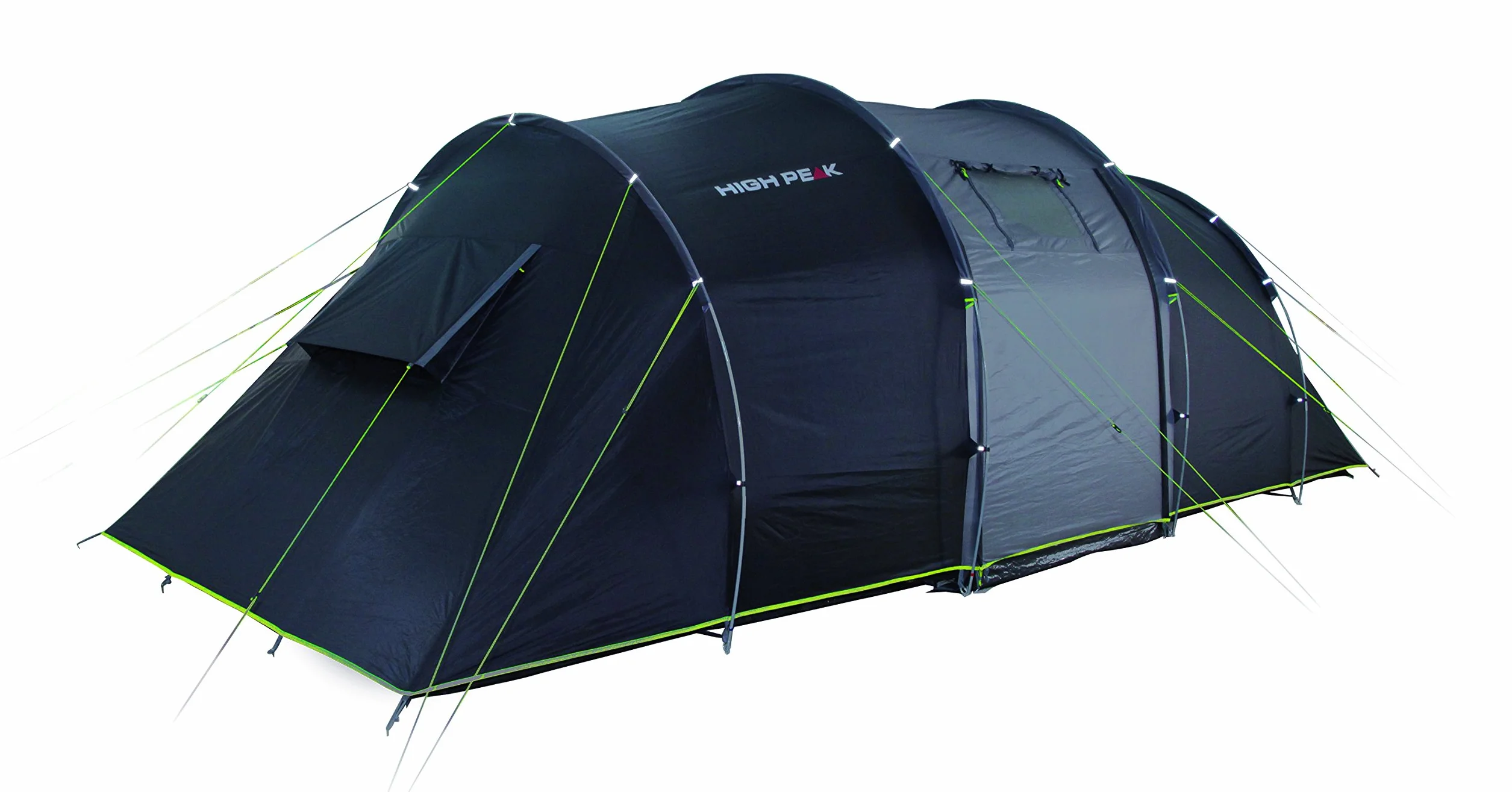 High Peak Tauris 6 Tienda, Gris Oscuro/Verde, 620 x 240 x 200/190 cm