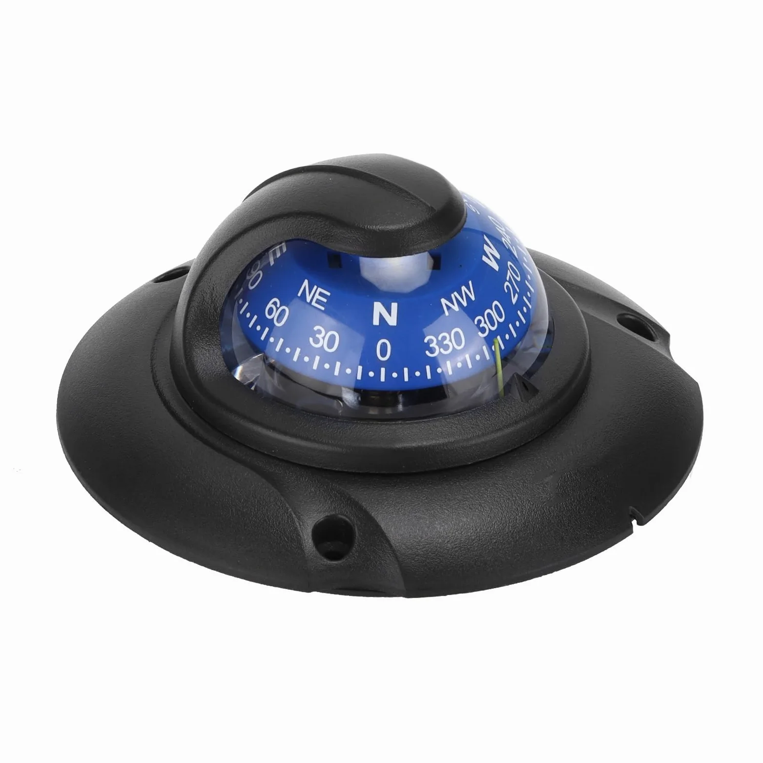 Diyeeni Brújula Marina de Montaje Empotrado de Alta Precisión con Luz LED de 12 V, Brújula de Navegación Magnética Multifunción para Barcos, Yates, Senderismo Al Aire Libre, Fácil Instalación, ABS