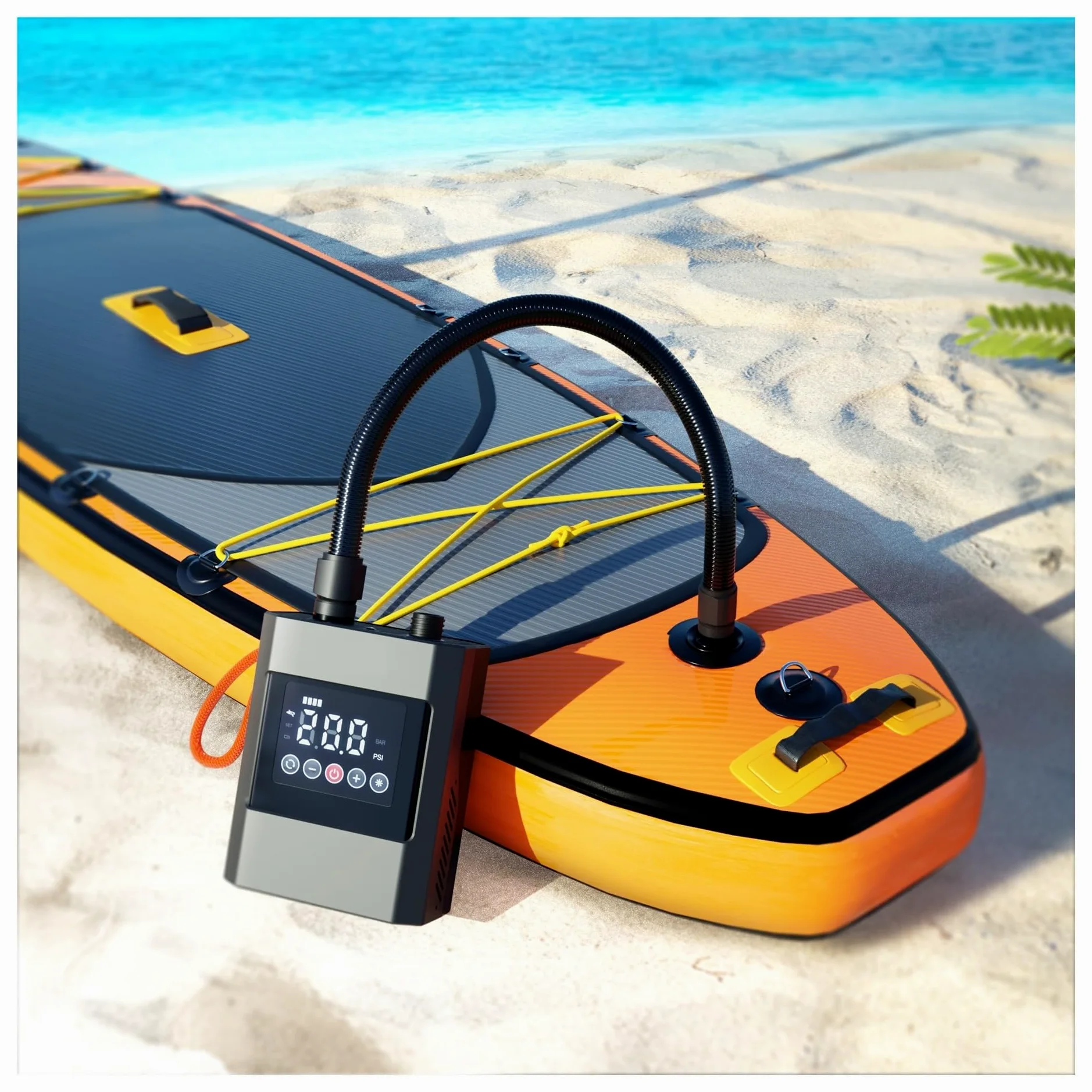 Bomba Eléctrica Portátil Recargable con Batería Incorporada For Colchón De Aire Inflable Paddleboard Al Libre Rápida Precisa Inflado Cualquier Momento