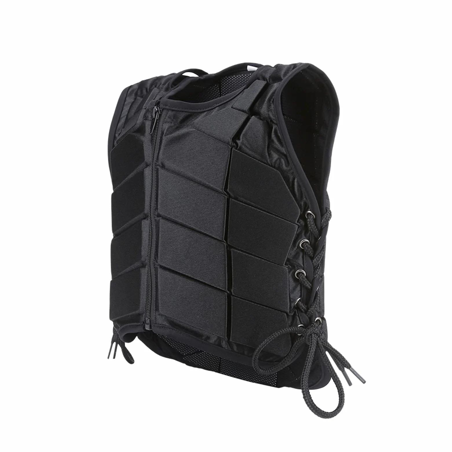 Chaleco de equitación, chaleco de seguridad, protector para niños, niñas, niños, duradero y cómodo, acrílico, negro, peso 286-432 g