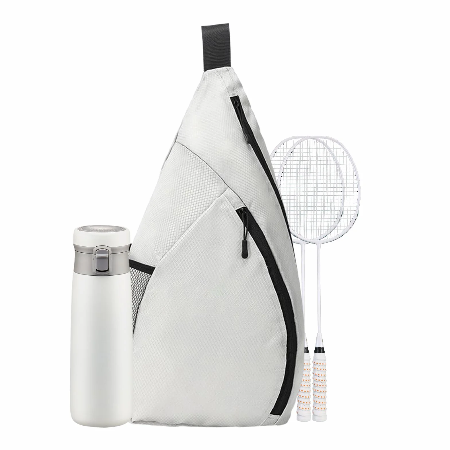 Mochila Impermeable Con Cremallera | Funda Portátil Para Raquetas De Bádminton,Para Fitness Al Aire Libre Gimnasio Entrenamiento Torneo Escuela Club Partidos Zapatos Botella Toalla