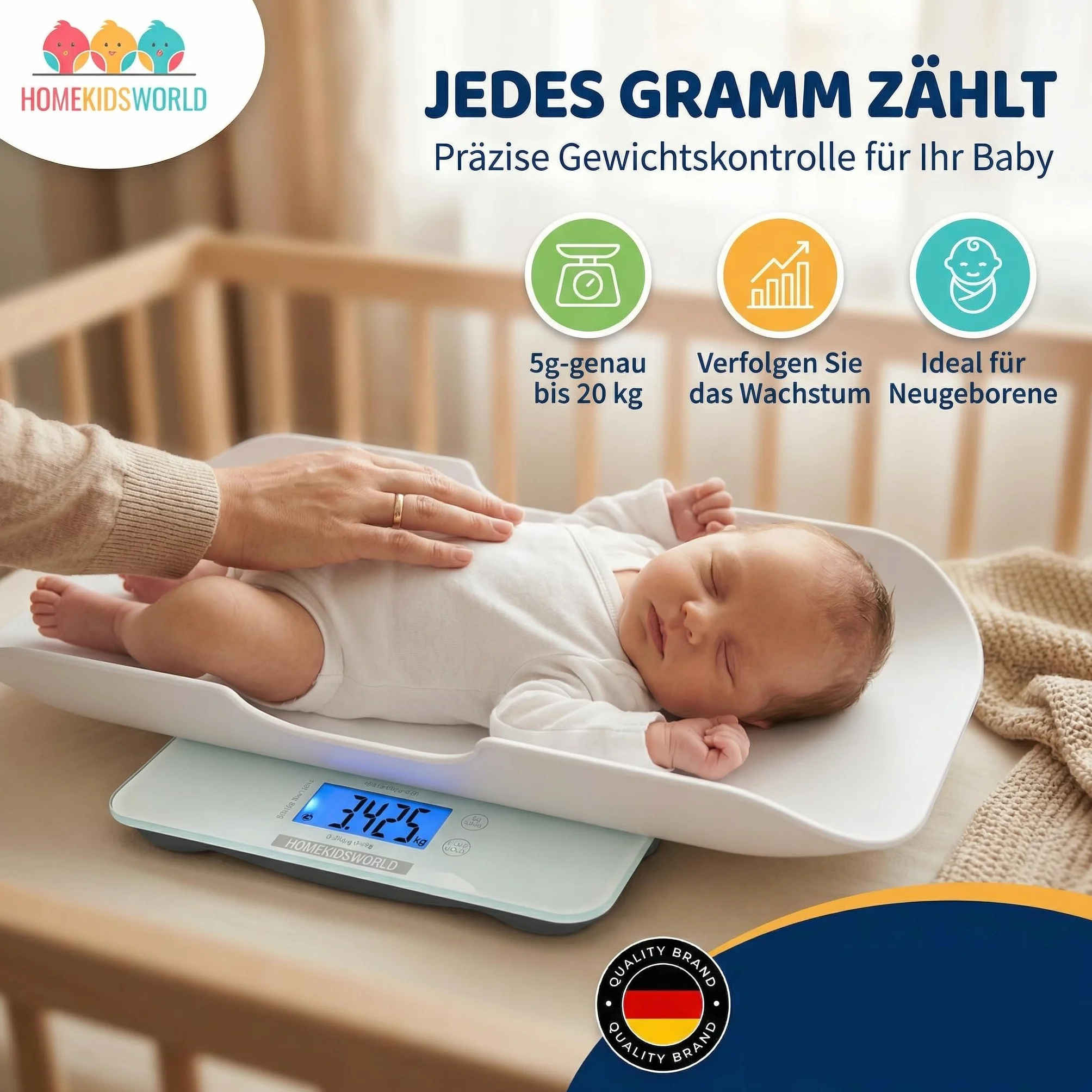 Báscula combinada para bebés y adultos HomeKidsWorld, digital 0-180 kg precisión 5 g