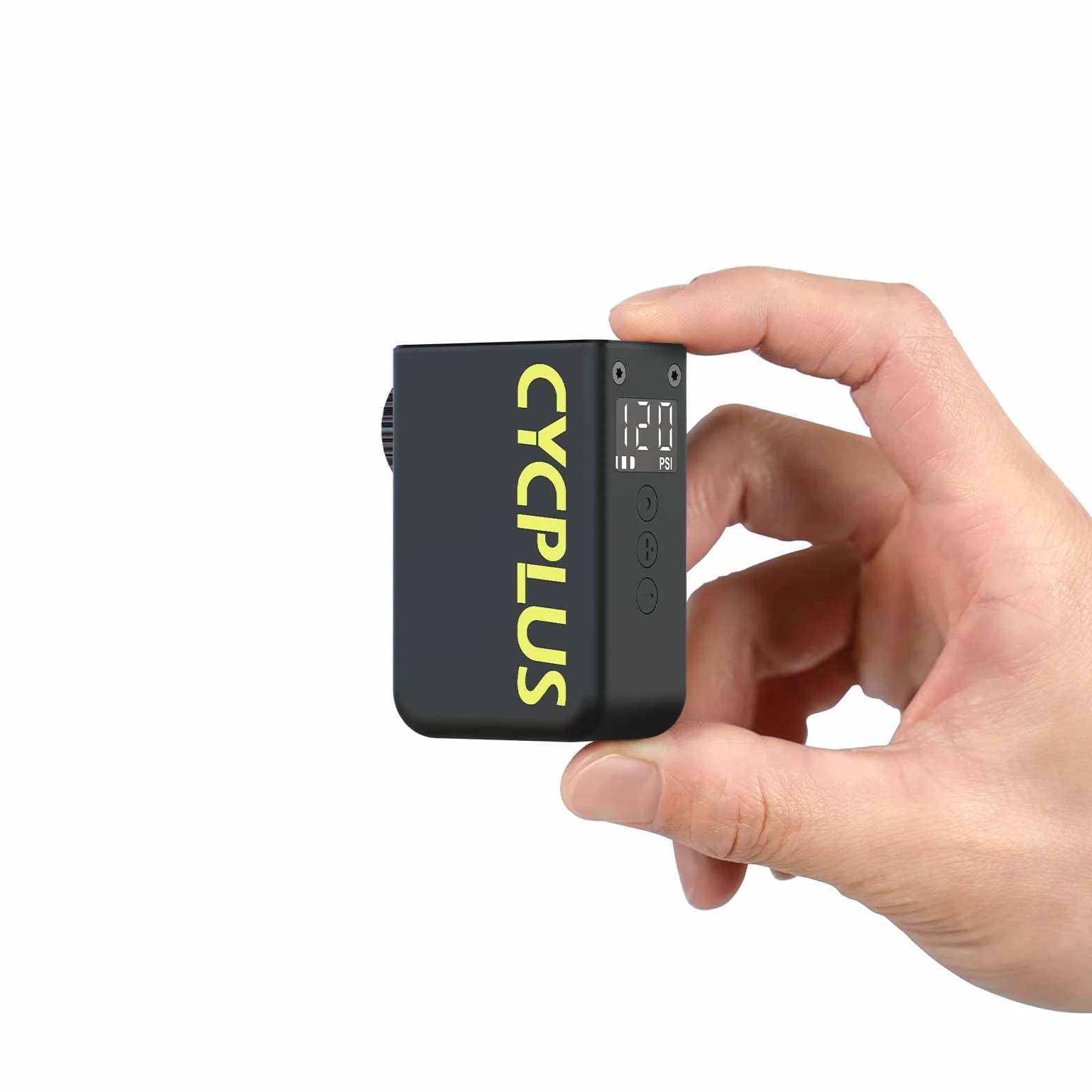 CYCPLUS Mini Bomba para Bicicleta con Manómetro, Bomba Eléctrica Compacta 120 PSI, Parada Automática, Válvulas Presta y Schrader para Bicicletas Eléctricas, MTB y de Carretera AS2 Ultra (90g)