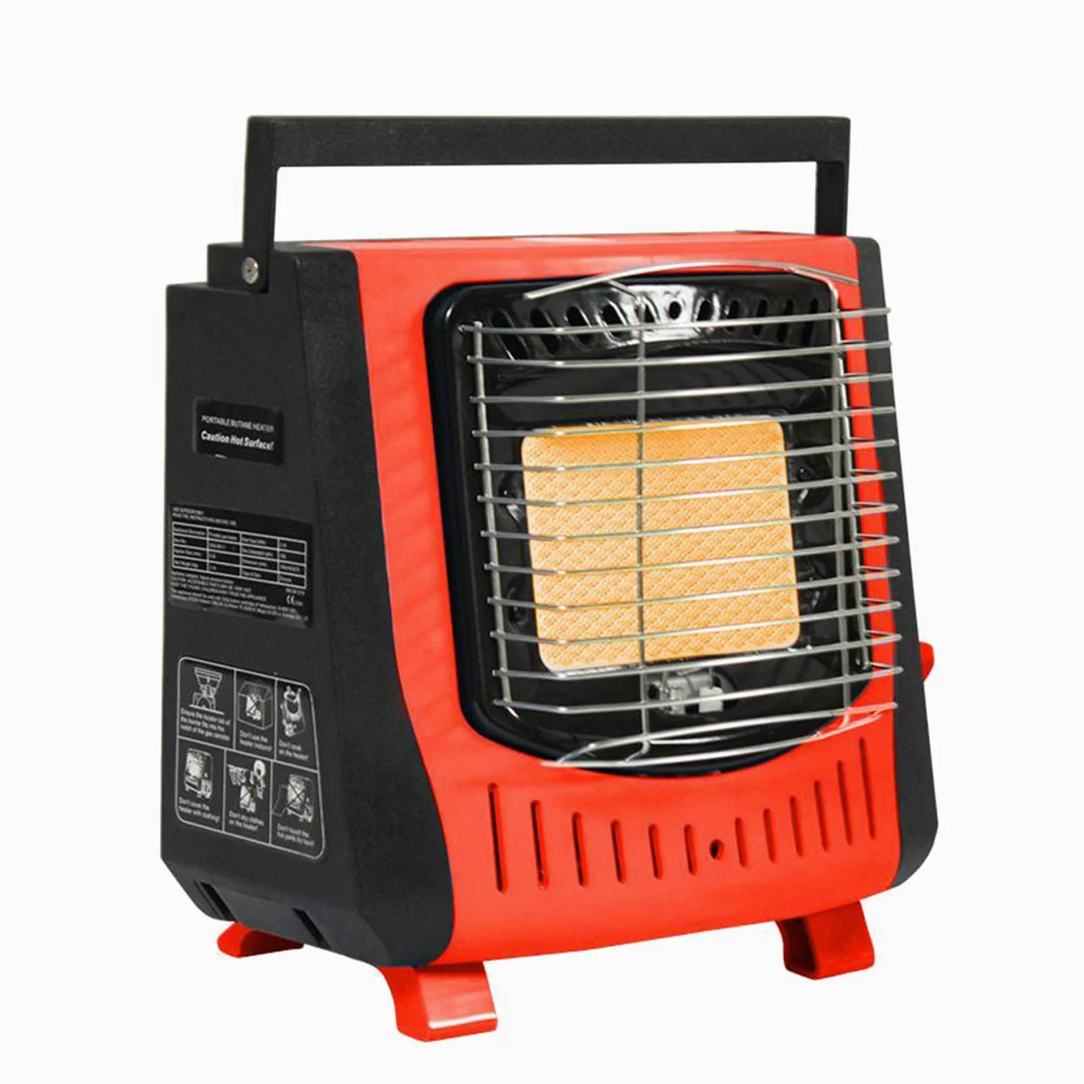 Calentador de propano portátil 2 en 1 5000BTU Estufa de Gas para Acampar al Aire Libre, Encendido electrónico piezoeléctrico, para Pesca en Hielo, mochilero, Senderismo
