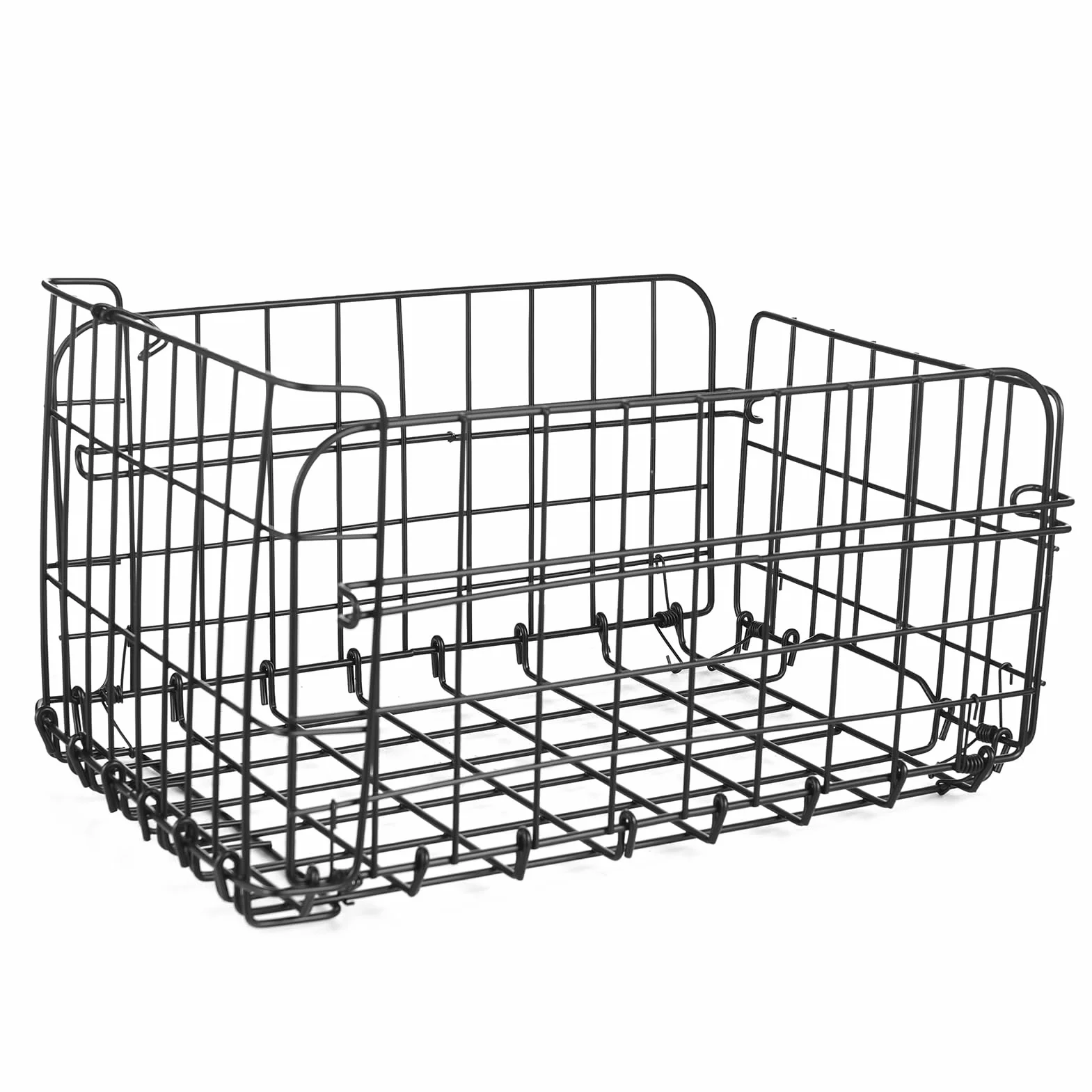 Cesta de Bicicleta Trasera Plegable Aomiun 60L con Bolsa de Revestimiento Extraíble Cubierta de Lluvia Bolso Red para Llevar Perros Mascotas Frutas Supermercado