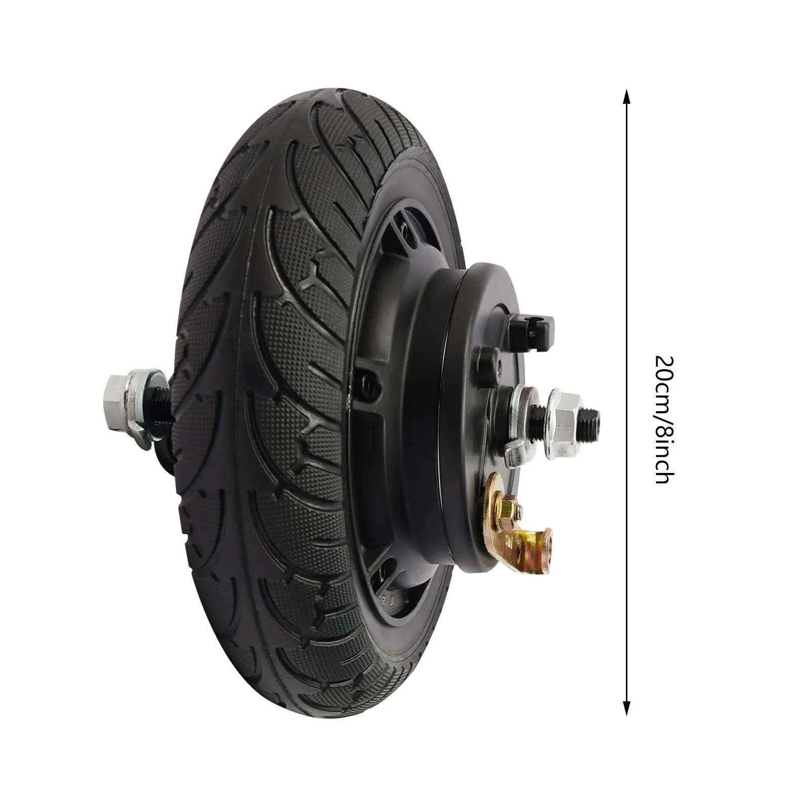 Motor de rueda de 8 pulgadas, kit de conversión de motor de 350W, kit de conversión de motor con marcha atrás, kit de conversión de motor eléctrico de CC de 24/36/48V, 740 rpm, interruptor de 3