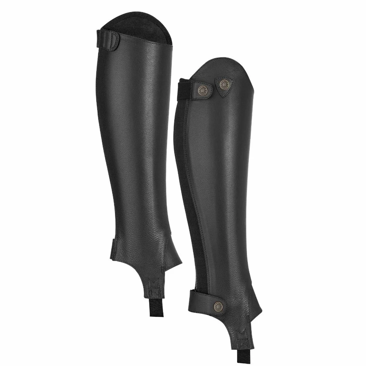 Moretta Shires - Polainas de equitación de piel para adultos (3 colores, talla pequeña), color negro