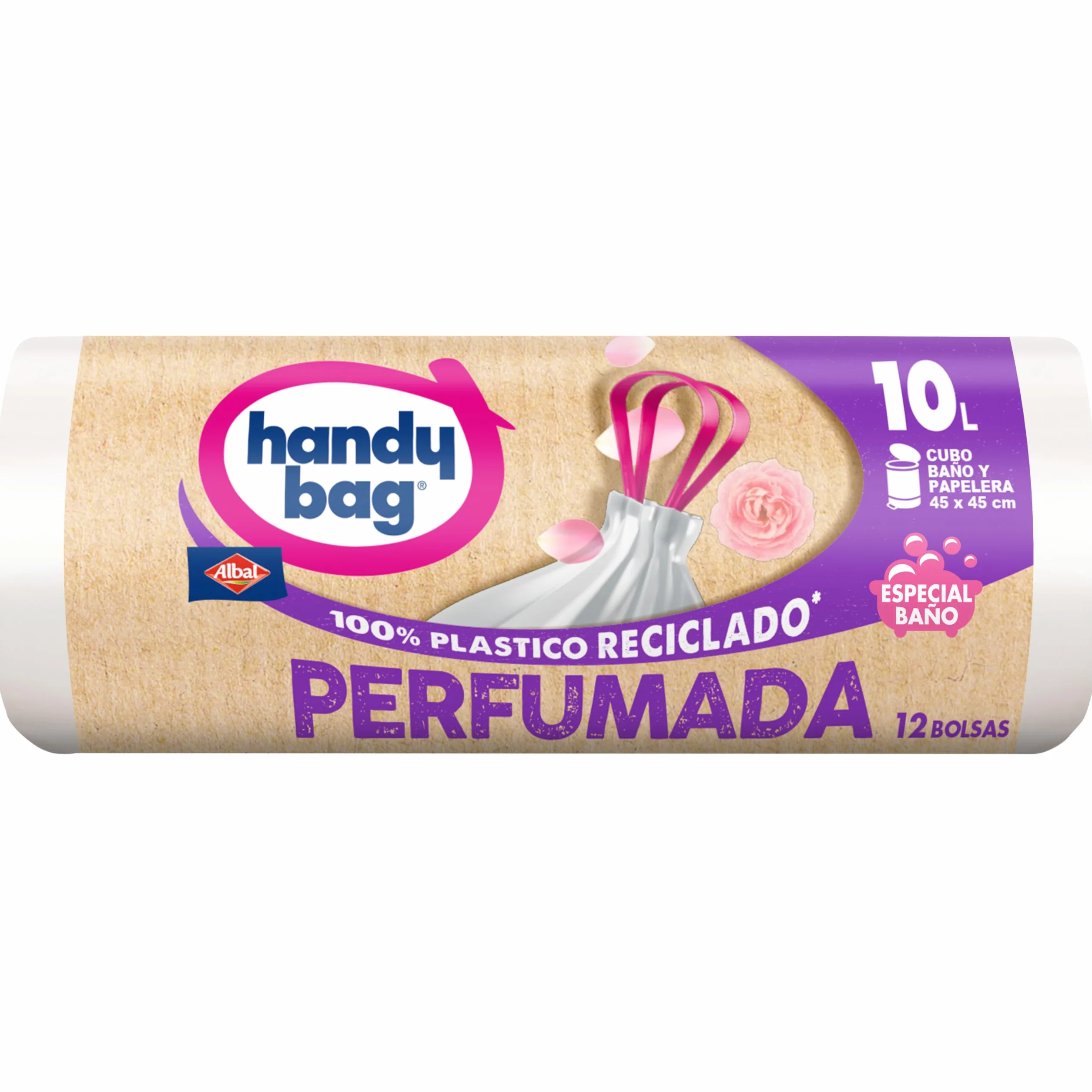 Bolsas de basura Perfumadas Especial Baño 10L 12 bolsas resistentes antigoteo plástico reciclado