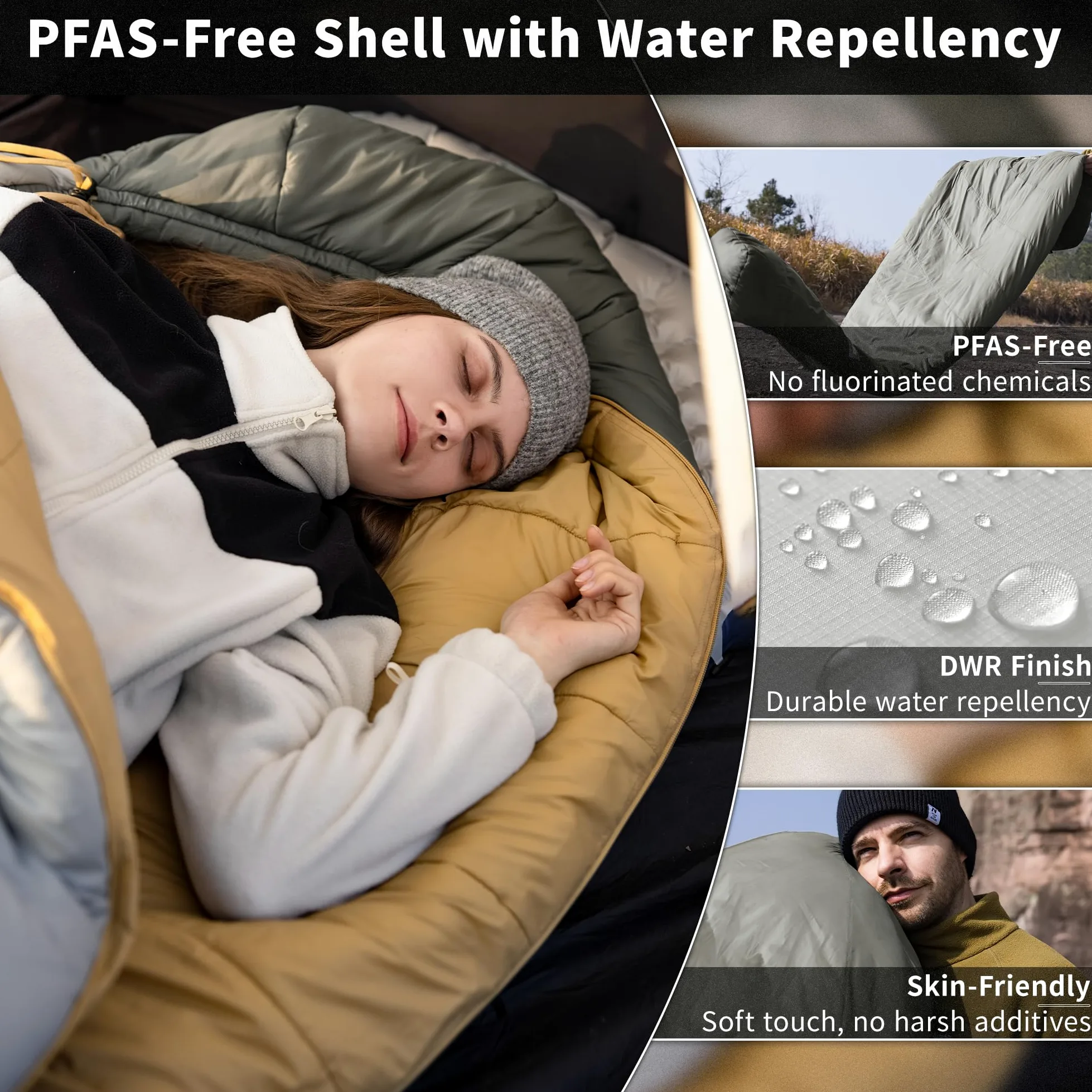 Naturehike Mujin Pro - Saco de dormir para adultos, 4 estaciones, cálido, impermeable, resistente al frío, ligero, portátil, para camping, senderismo, viajes al aire libre