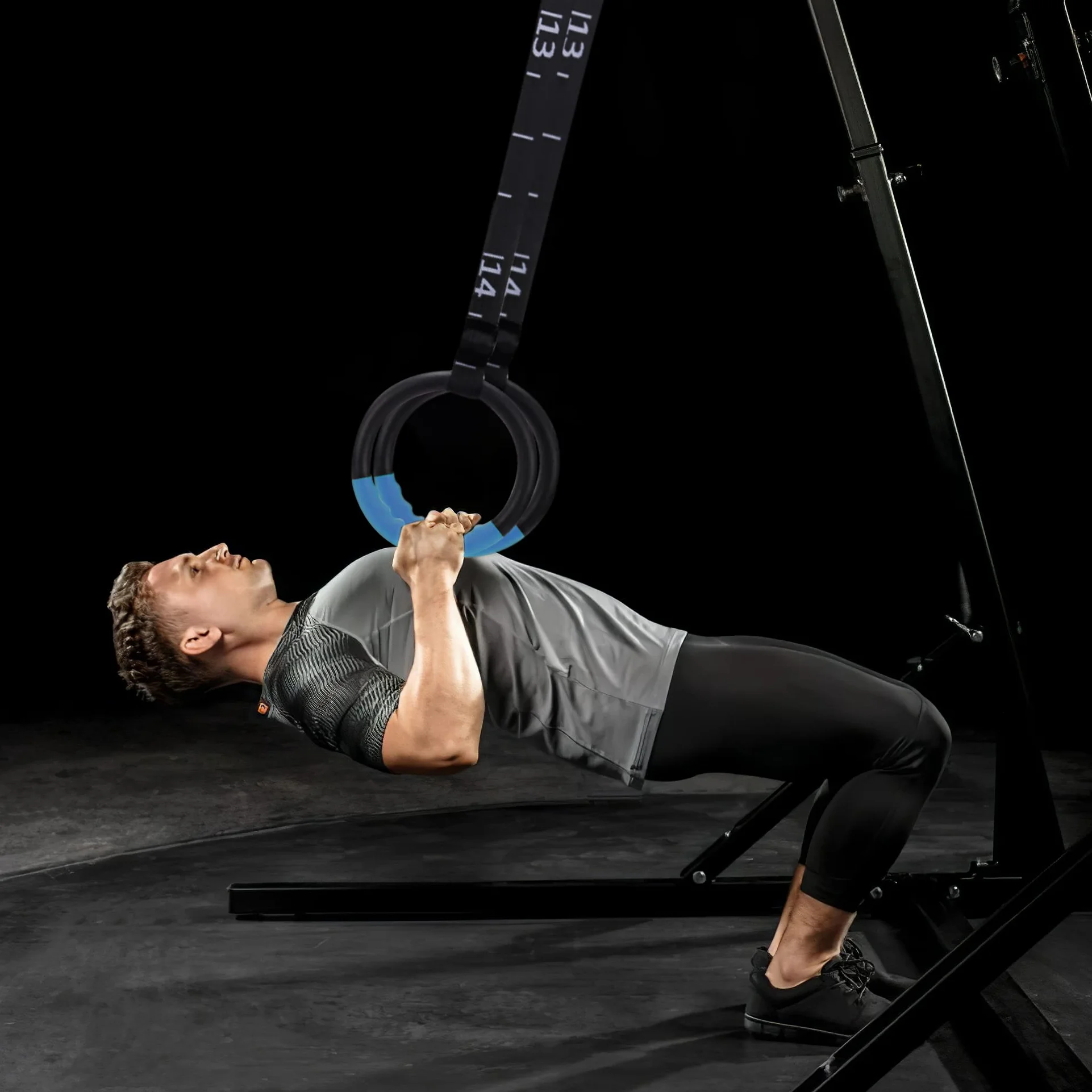 BOOSTEADY Anillos de Gimnasia con Correas Ajustables de 15 pies, Antideslizantes para Entrenamiento en Casa