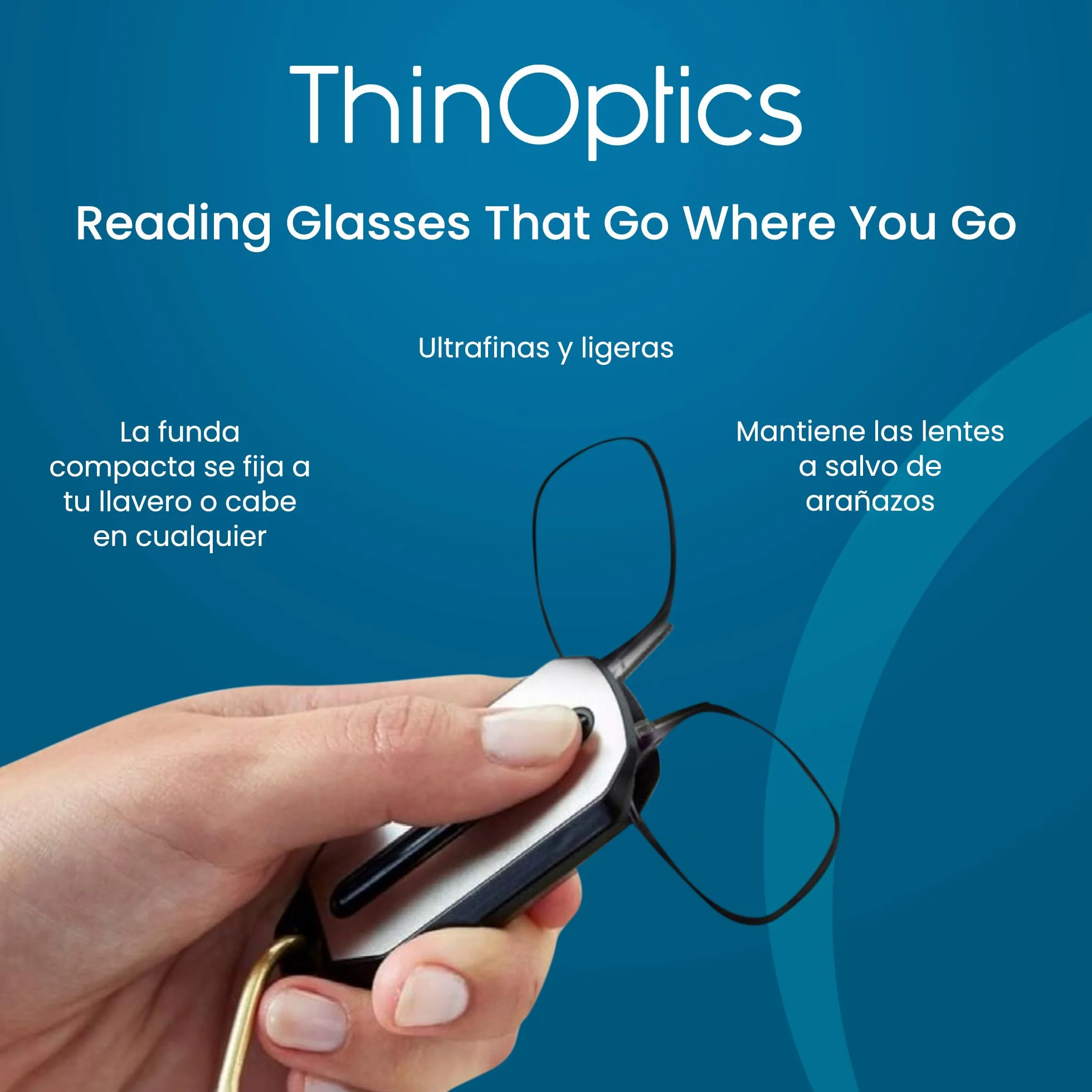 ThinOptics Gafas de Lectura Ultrafinas con Estuche Llavero +1,00 +1,50 +2,00 +2,50