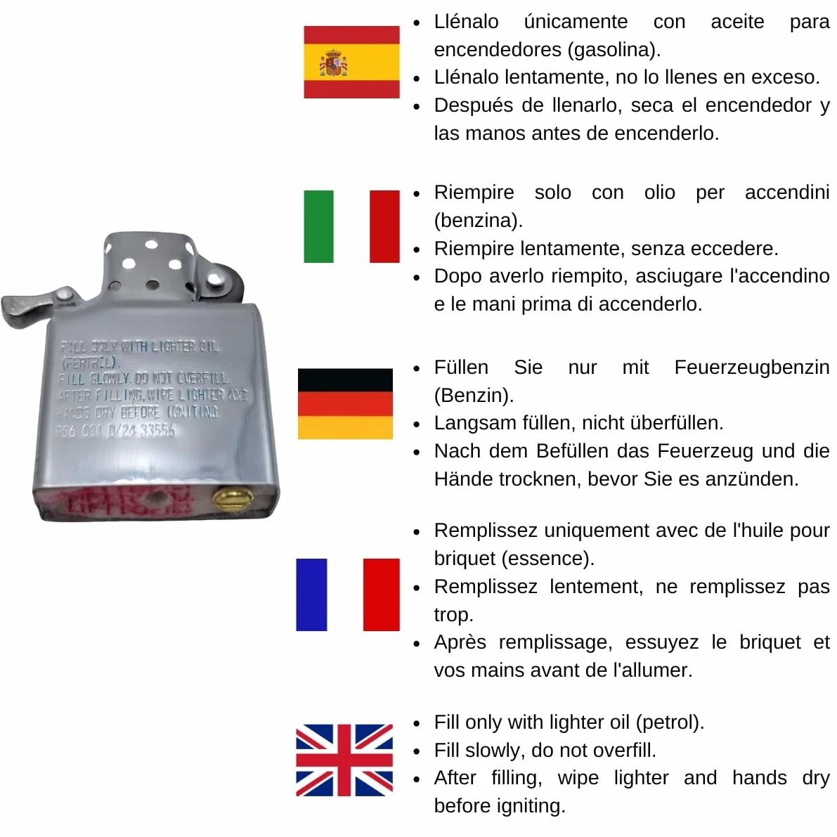 Mechero Recargable Dorado Escudo España Escena Taurina Cajita Madera Bandera España