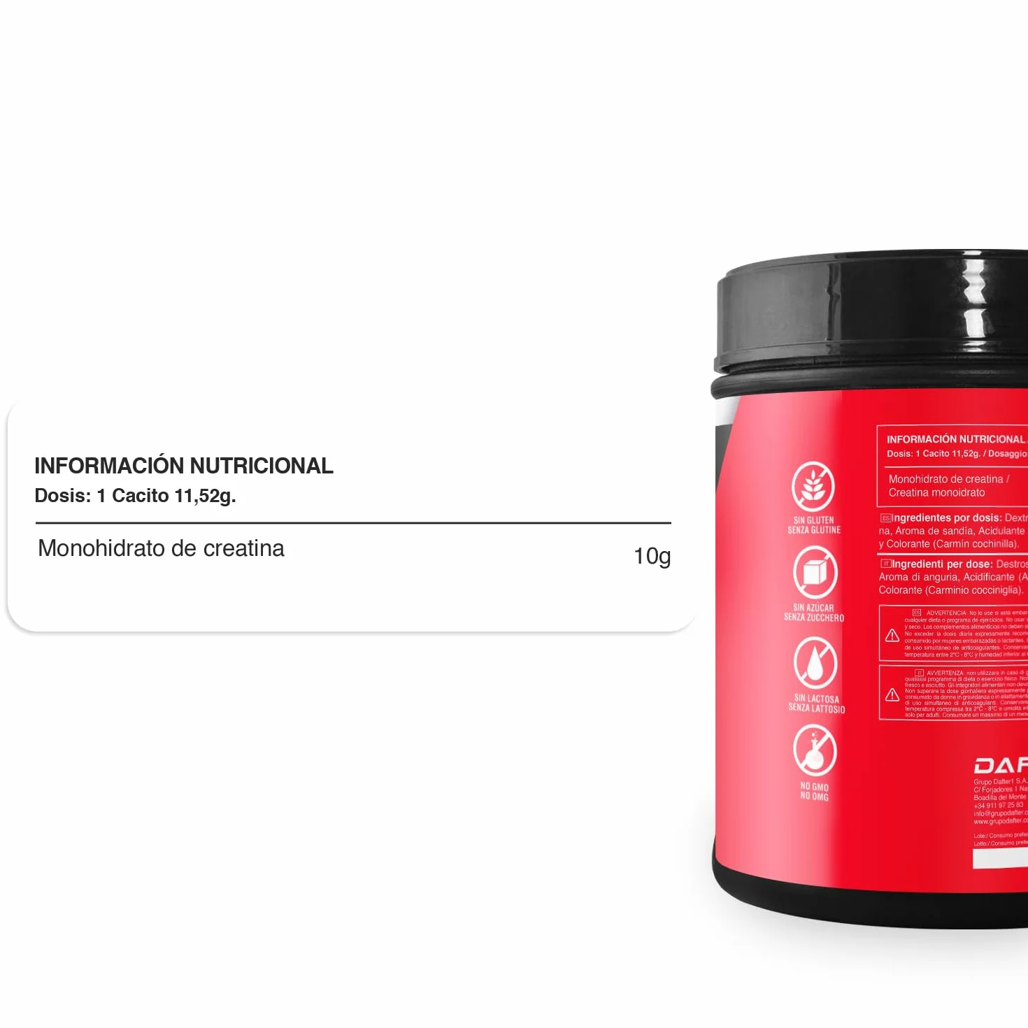 Healthy Fusion Creatina Monohidrato 300g Sabor Sandía