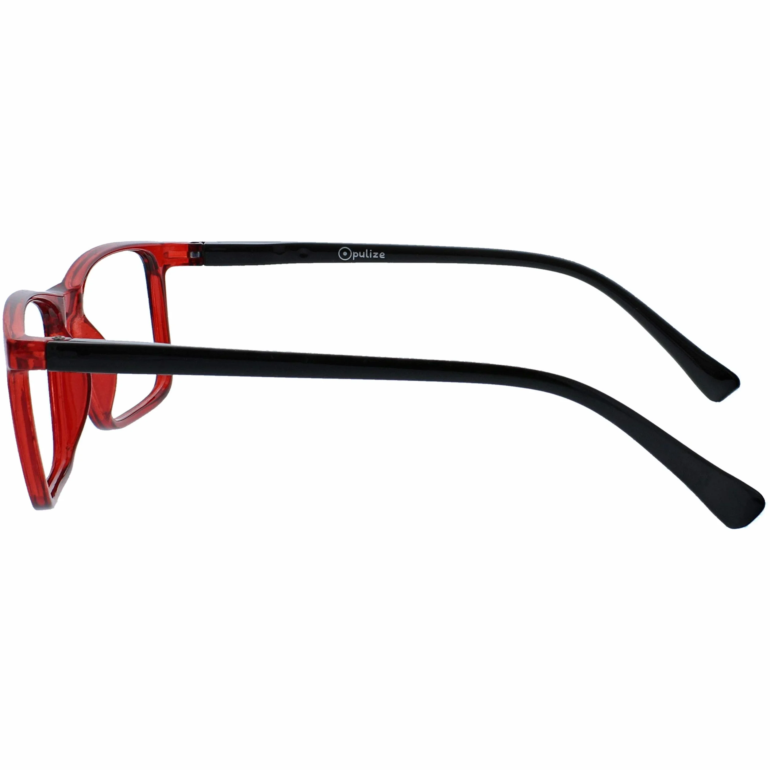 OPULIZE INK Gafas de Lectura Pack de 3 Montura Rectangular Grande Negro Gris Rojo +1.50