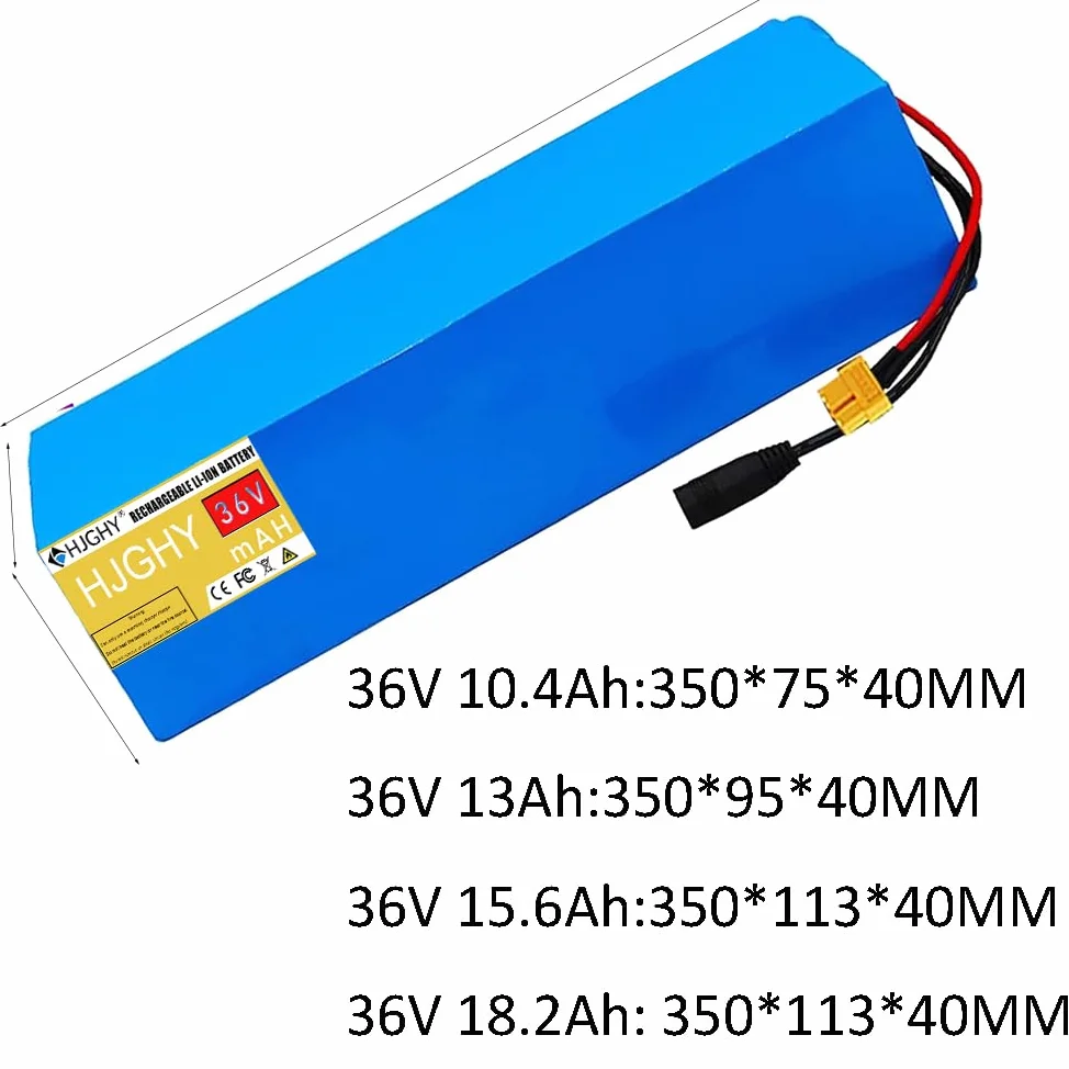 Batería para Patinete eléctrico de 36 V 10,4 Ah 13 Ah 15,6 Ah 18,2 Ah; Paquete de baterías de Litio para patinetes de 48 V 21 Ah 28,6 Ah. Piezas de Repuesto para patinetes.