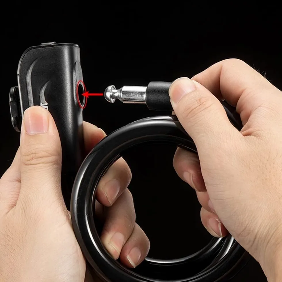 Candado para Bicicleta con Cubierta Antipolvo, núcleo de Bronce, Cable de Acero antirrobo, candado automático para Bicicleta de montaña, Motocicleta, candado antirrobo para Scooter
