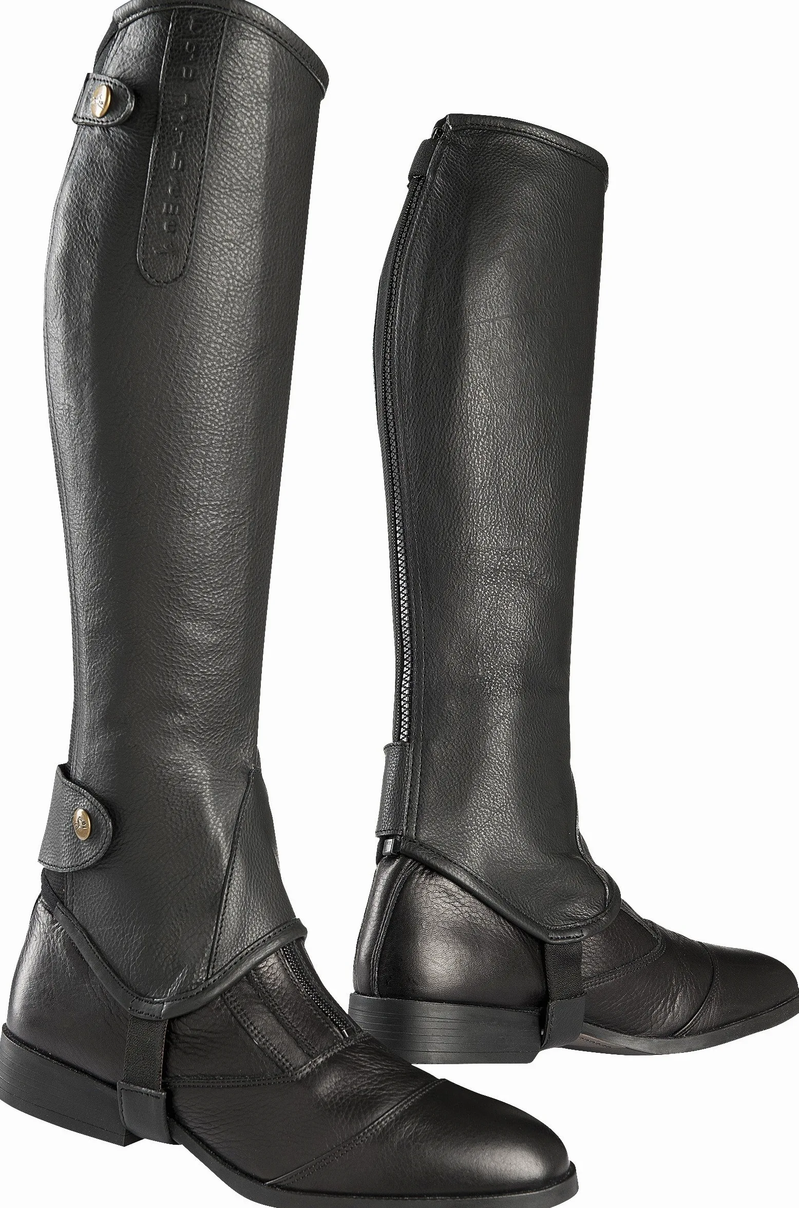 Equi-Theme/Equit'M Unisex Soft Half Chaps Noir, L/STD