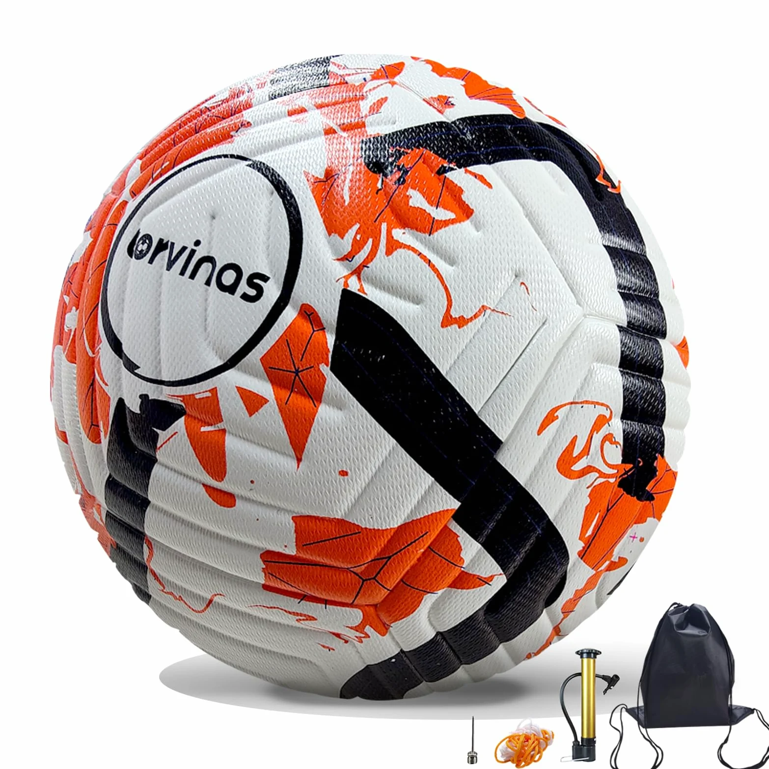 Balón de fútbol tamaño 5,4 – Piel sintética impermeable adherida térmicamente, entrenamiento profesional y pelota de partido para jóvenes y adultos, con bomba y bolsa, juego de regalo de