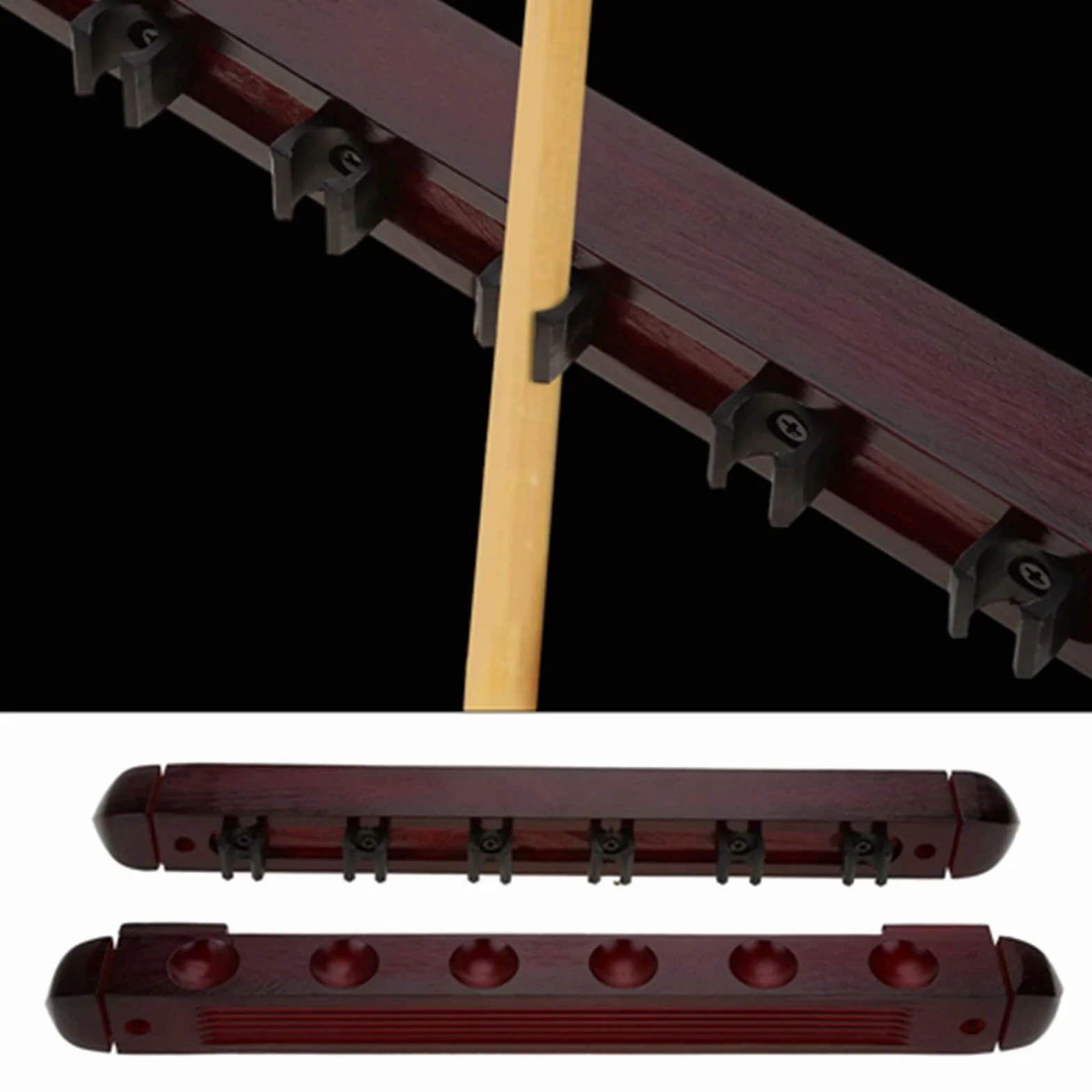 SUNGOOYUE Estante para Tacos de Billar Montado en la Pared, Soporte de Madera