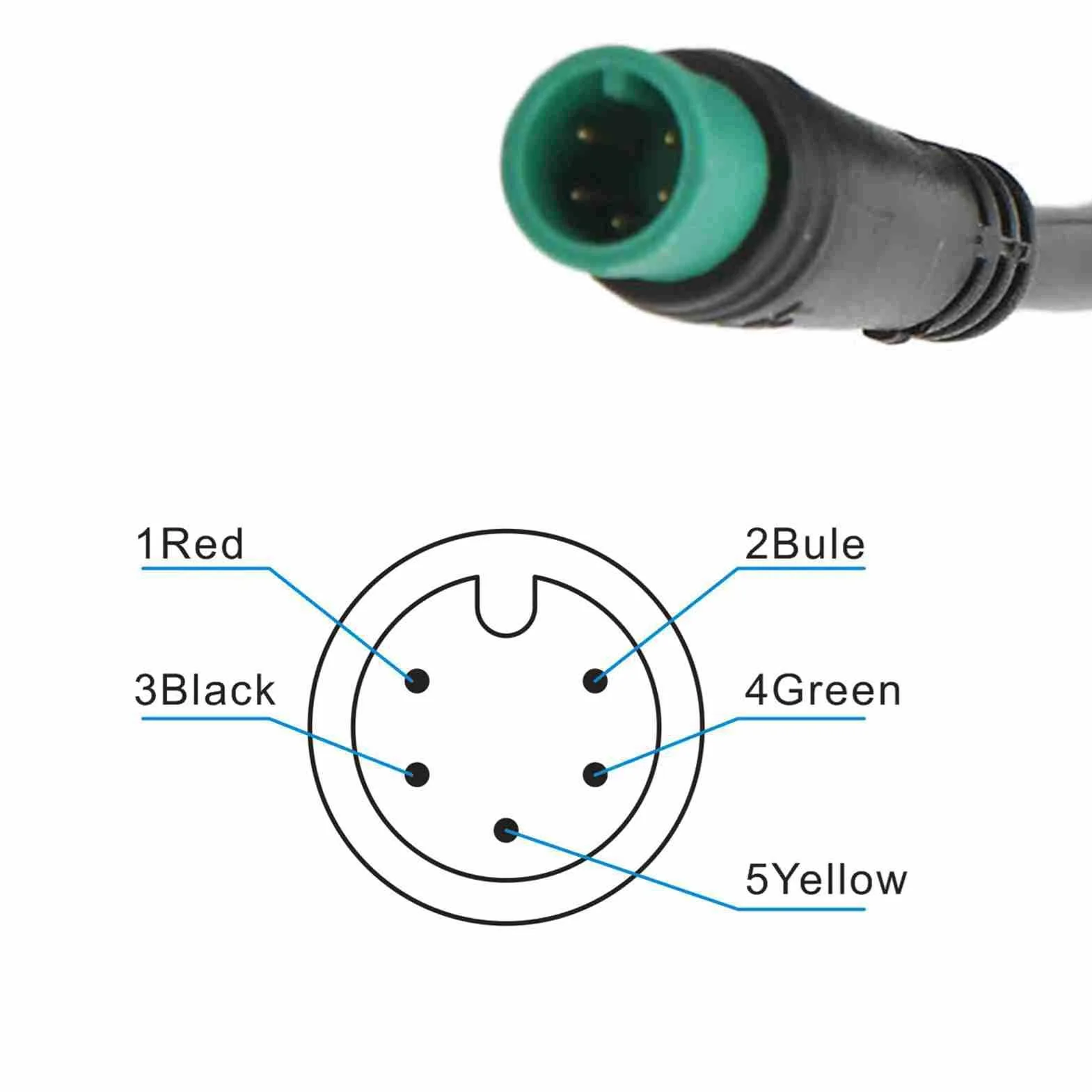 Keenso Pantalla LCD Bicicleta Eléctrica 5 Pines Compatible 24V 36V 48V 60V LED