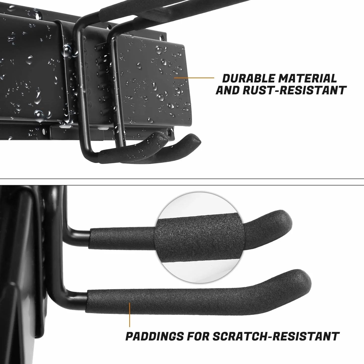 Odoland Soporte de Pared para Portaesquís de Snowboard Multipropósito, hasta 136 kg