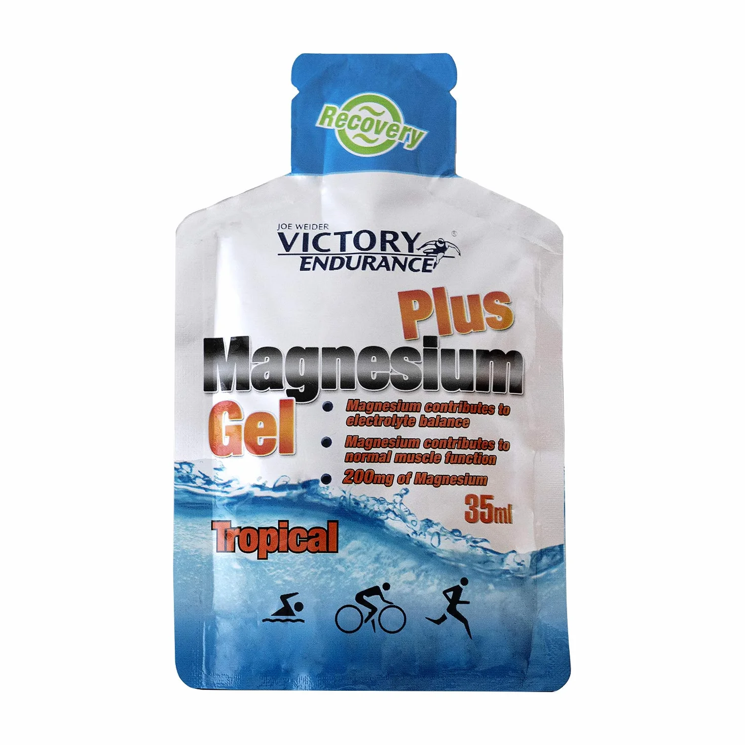 Victory Endurance Magnesium Gel Plus 35ml x 12 - Suplemento con Potasio para Calambres Musculares