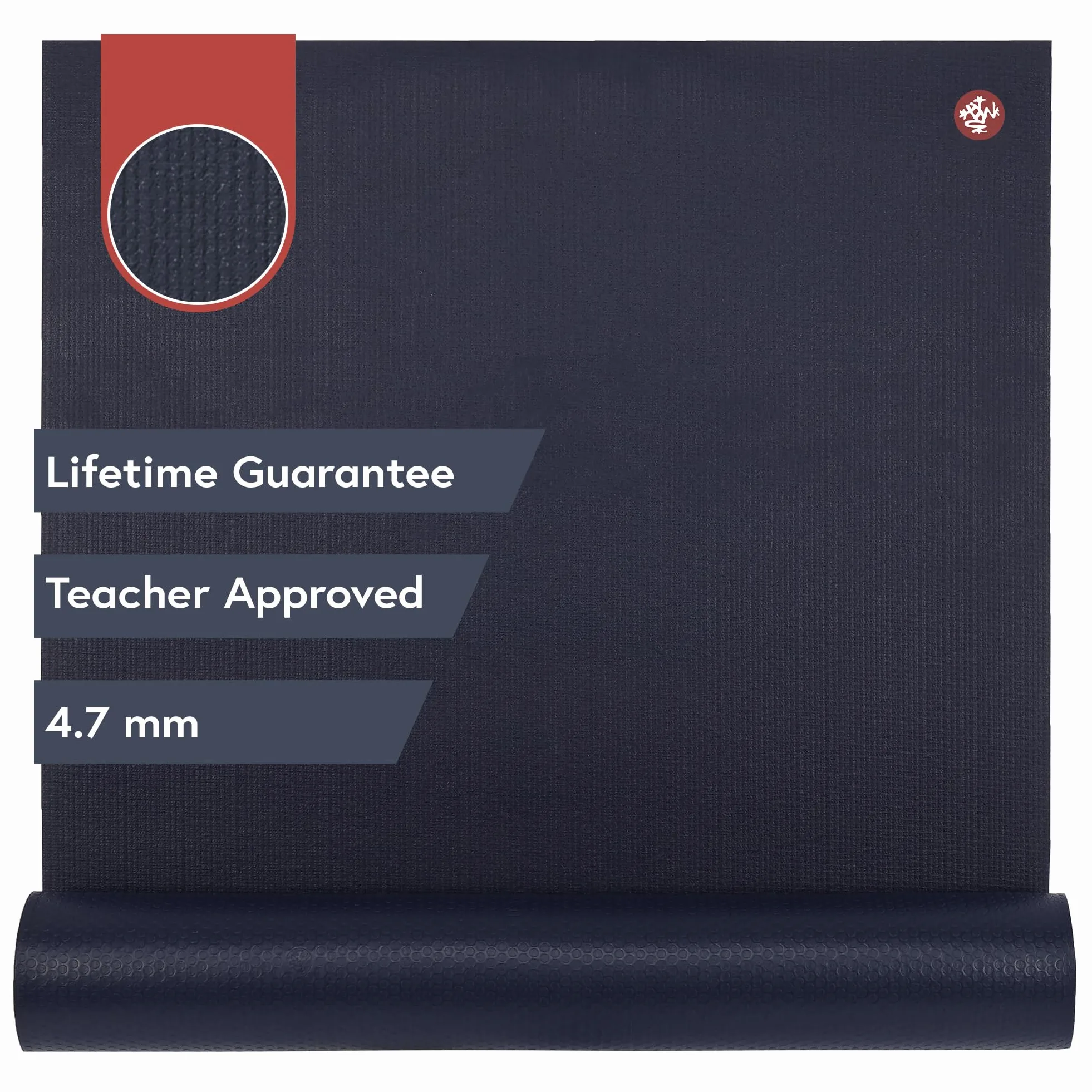 Manduka PRO Lite - Esterilla de yoga ligera para mujeres y hombres, antideslizante, cojín para apoyo y estabilidad de las articulaciones, 4,7 mm de grosor