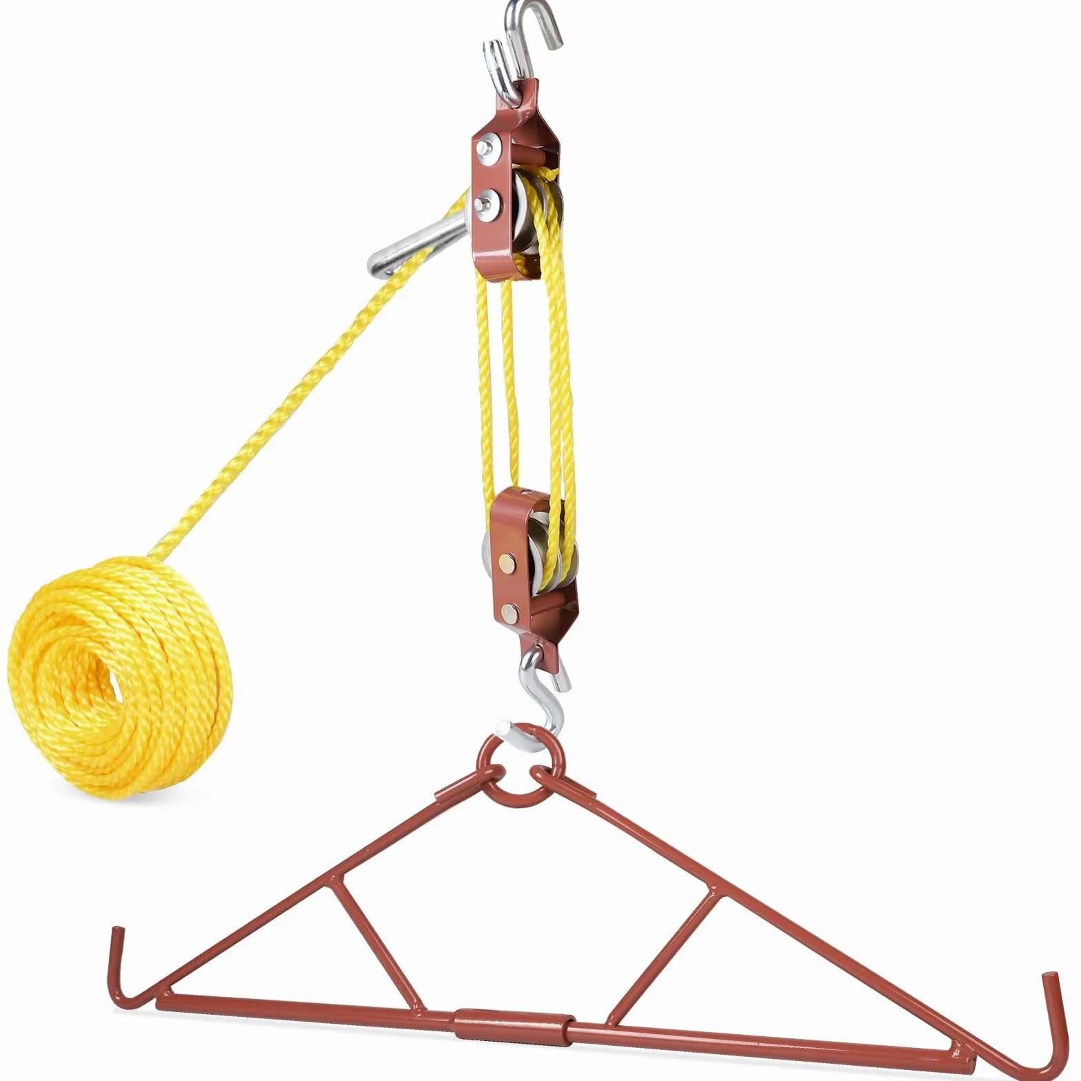 SWAWIS Puntal para Caza con Polea Capacidad 300KG Cable 12M