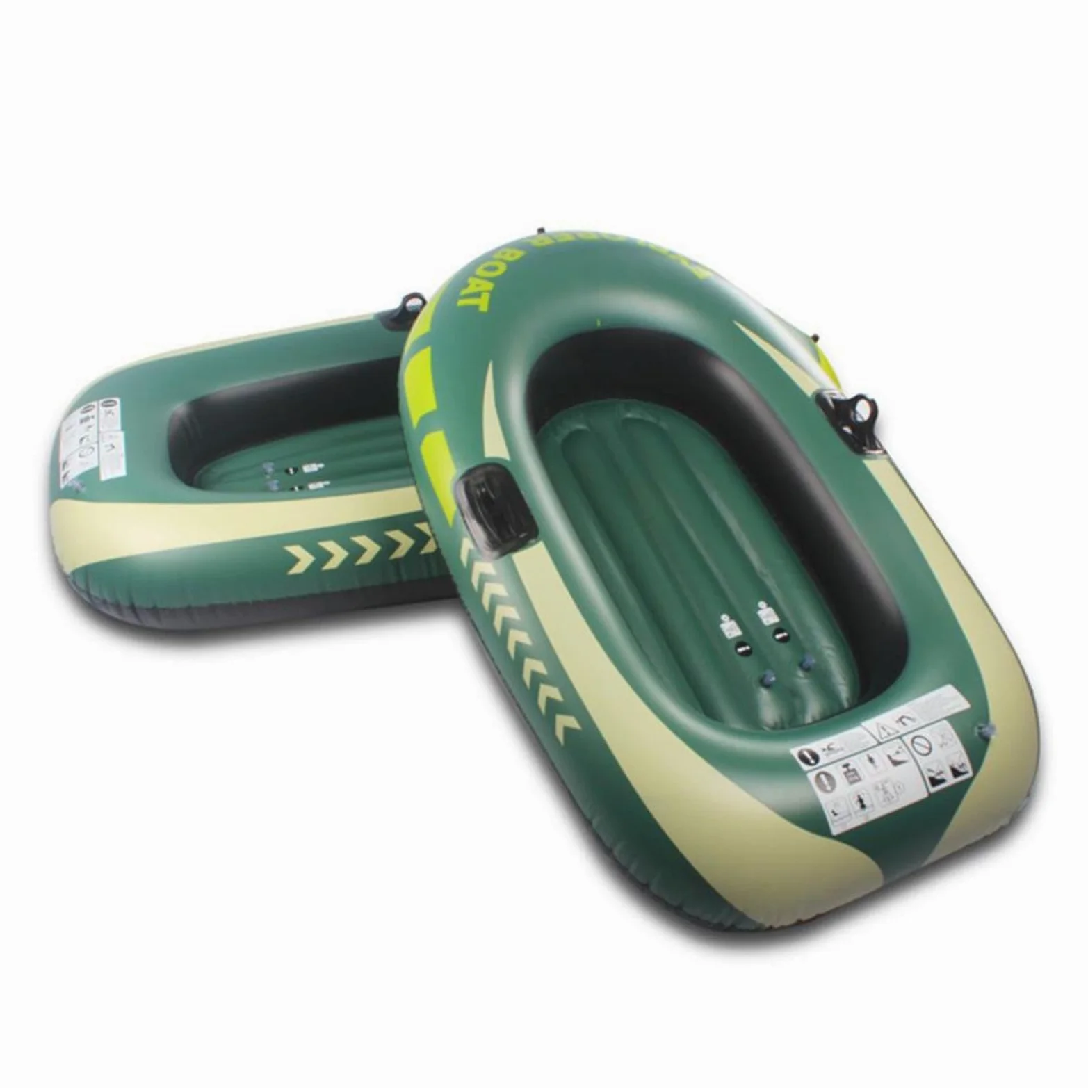 Barco Plegable Soportes Paletas | Kayak/Canoa Inflable 1-2 Plazas PVC Resistente -vPerfetto, Lago, Playa, Camping, Transporte Fácil