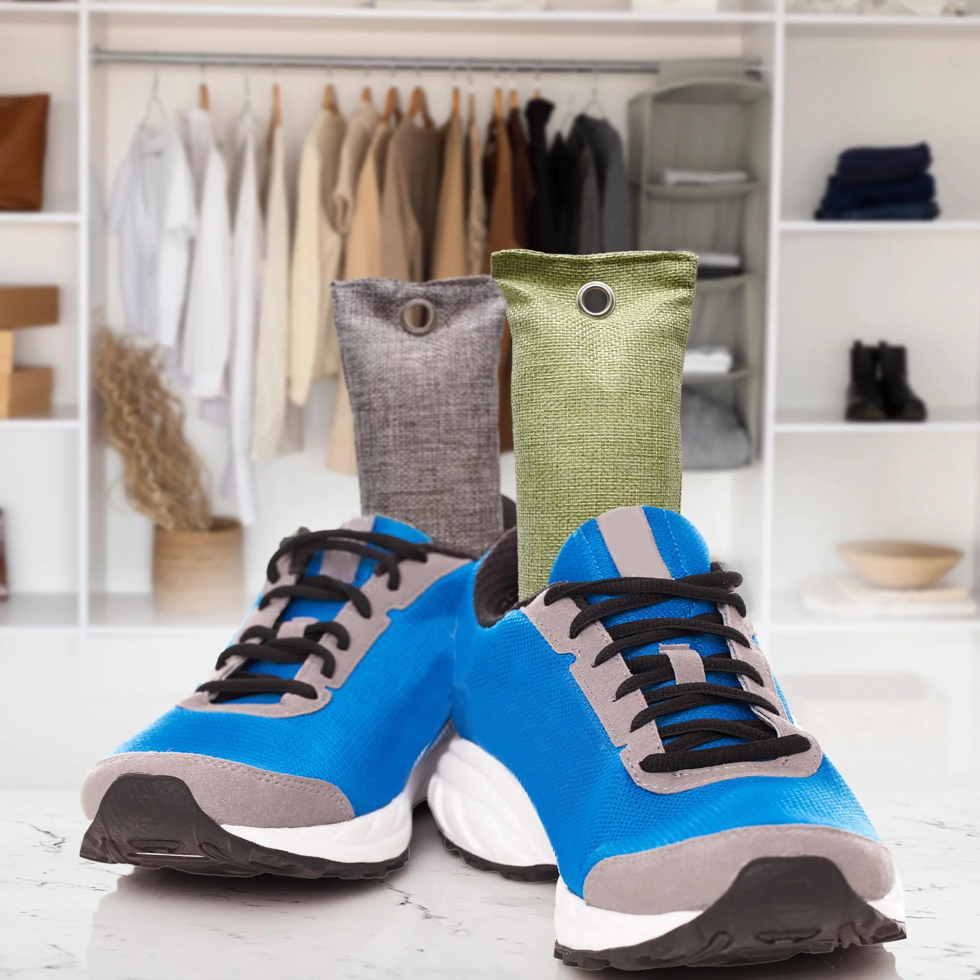 Bolsas de carbón activado 80g neutralizador absorbe olores purificadoras antihumedad armarios nevera ropa