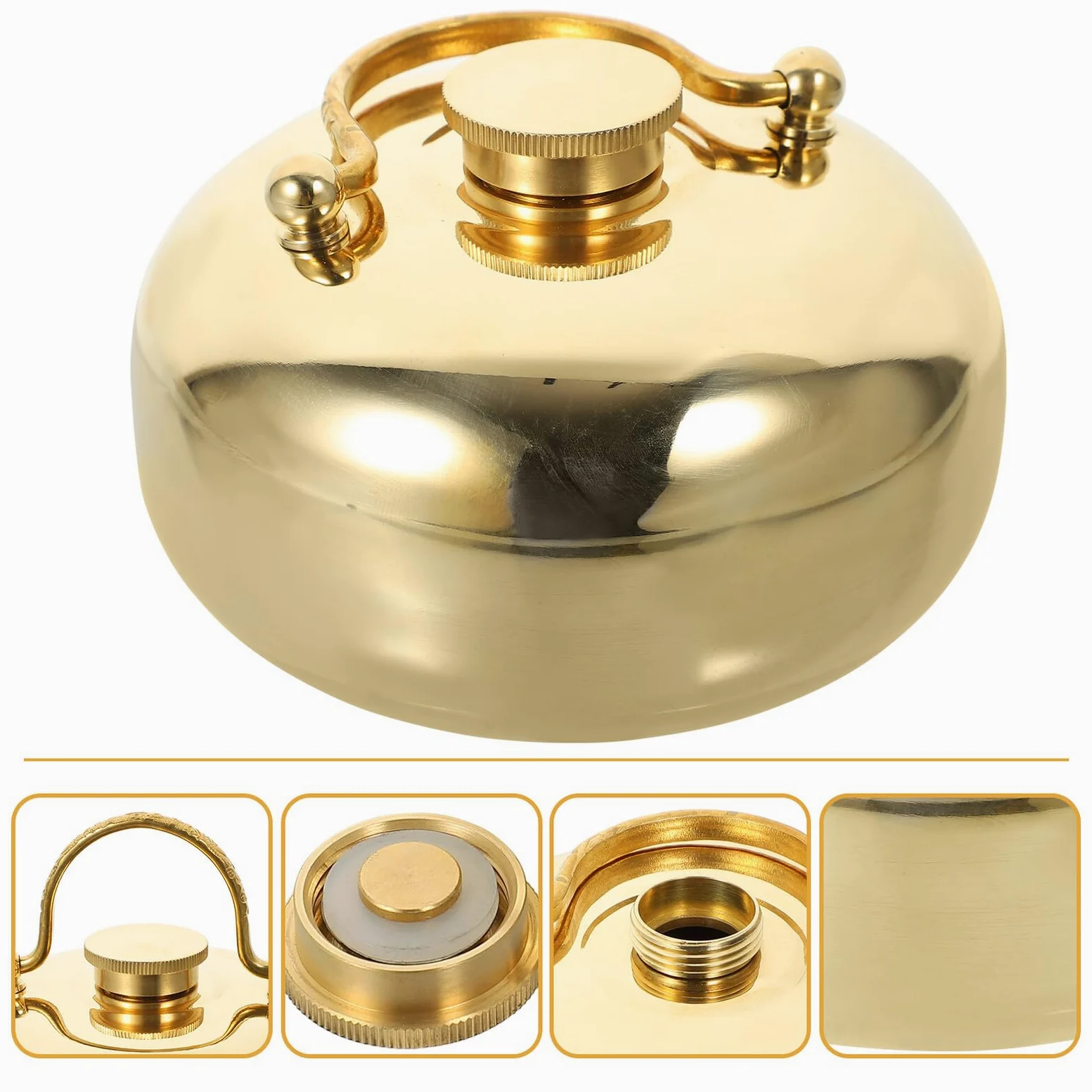 Gatuida Hervidor de Cobre para Calentar Manos Bolso de Agua Caliente Pequeño Reutilizable Bolsa Térmica para Oficina Calentador de Invierno Color Aleatorio
