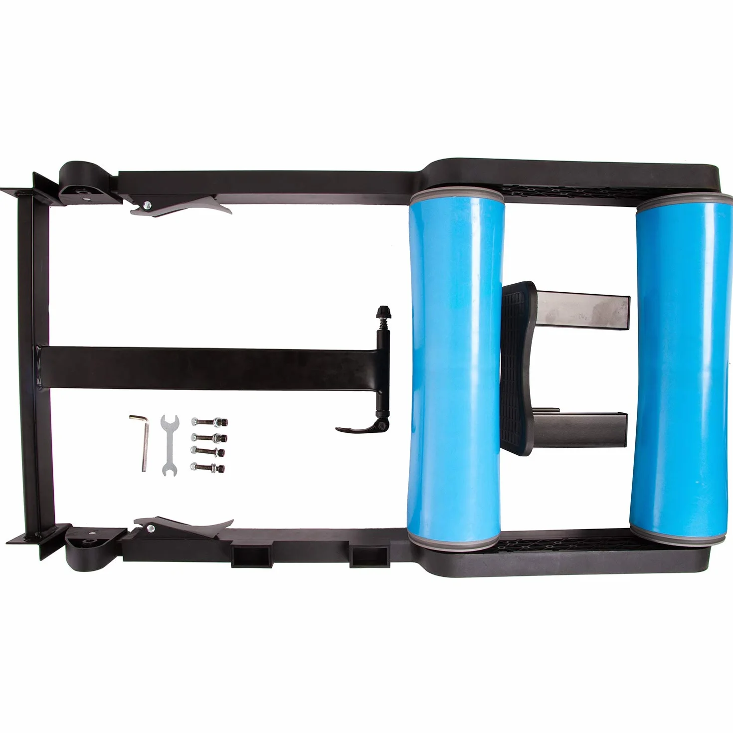 M-Wave Yoke'n'Roll 65 Rodillo de Entrenamiento de Bicicleta, Unisex Adulto, Negro/Azul, für 26"-29"