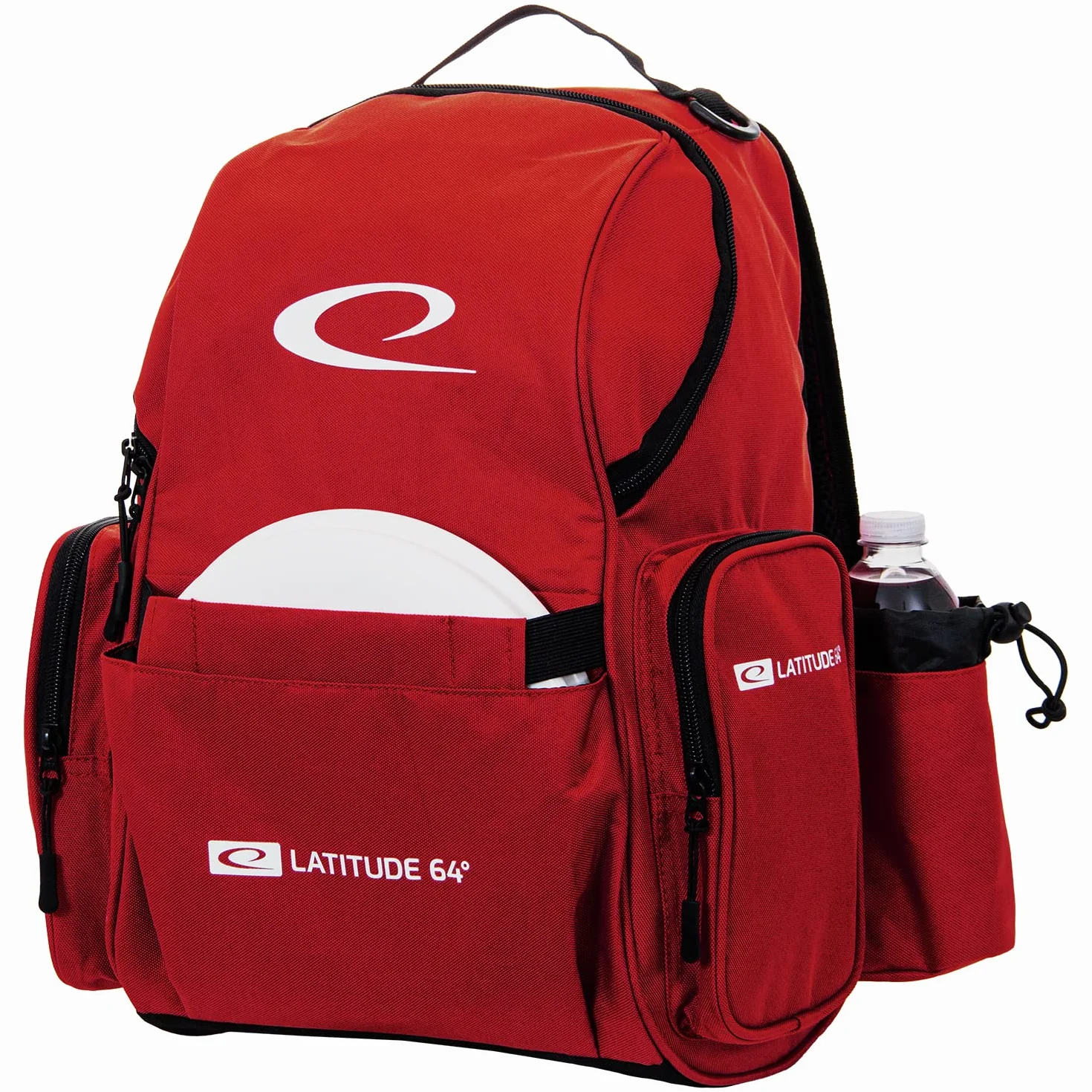 Latitude 64 Swift Disc - Mochila de golf | Bolsa ligera para frisbee con almacenamiento de más de 15 discos | Duradero y elegante (rojo salvo)