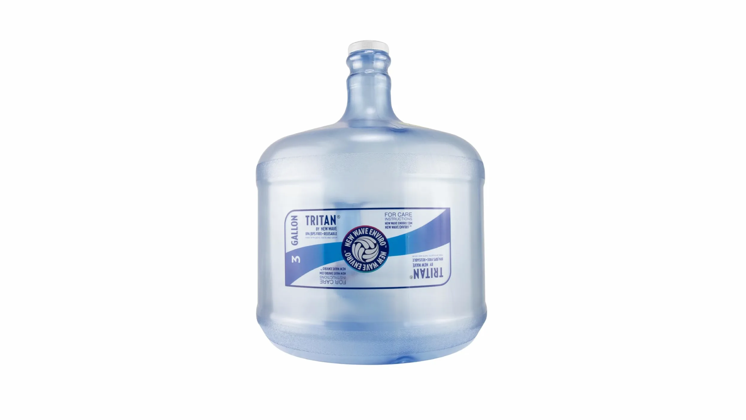 New Wave Enviro Products Botella Tritan™ sin BPA, 3 galones con mango integrado y tapa de rosca