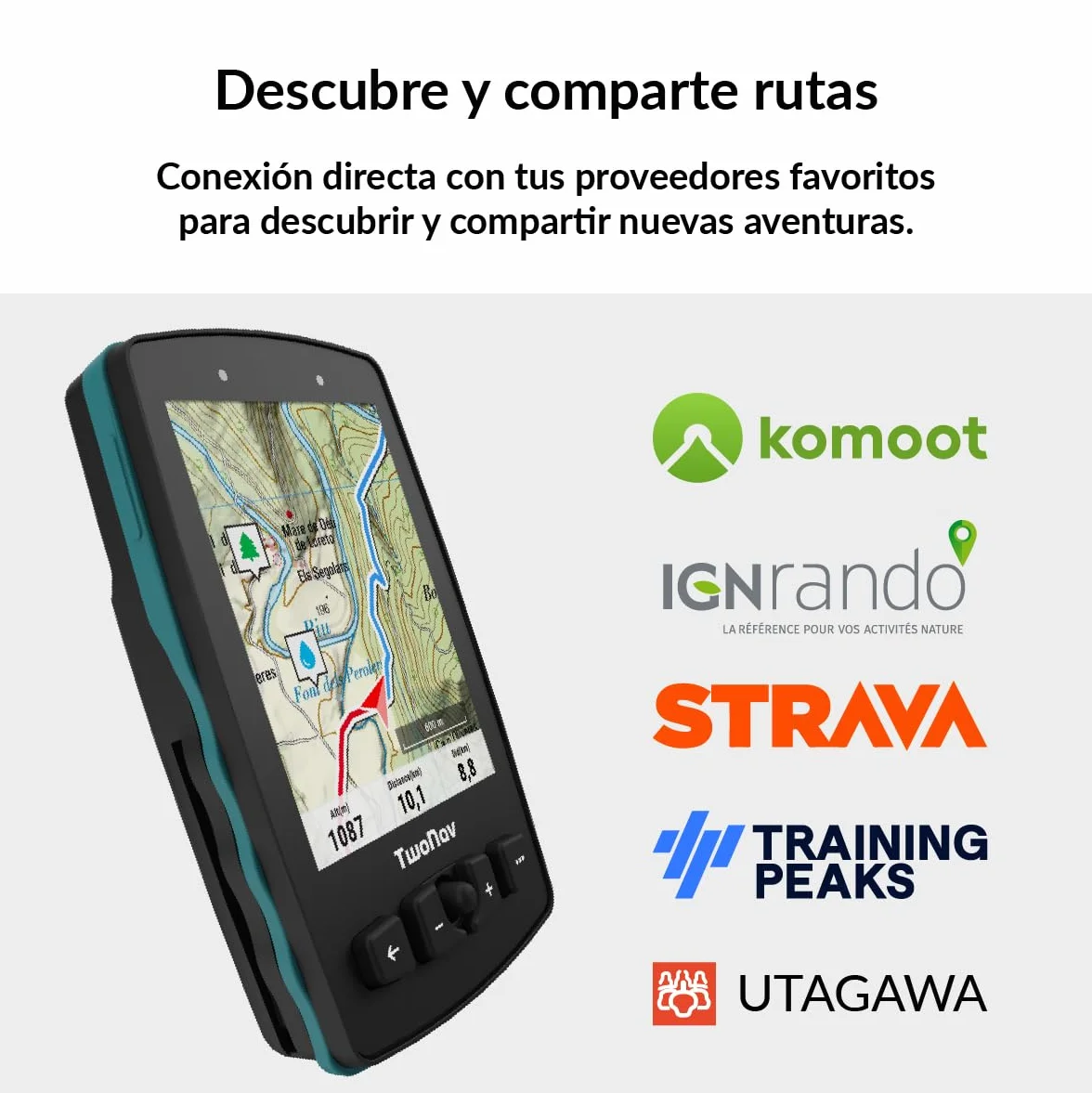 TwoNav Aventura 2 Plus (32 GB) + MicroSD (128 GB) + Mapa Completo España IGN Topo 1:25.000 Instalado, GPS de Mano con Pantalla Amplia 3.7 Pulgadas, Botones y Joystick para montaña, Alpinismo
