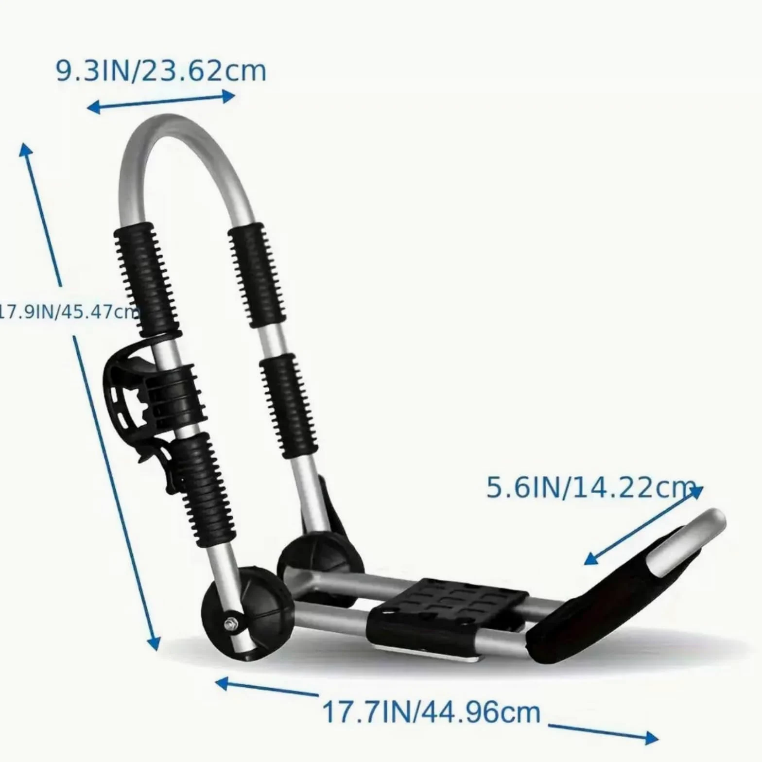 Baoblaze 2 Piezas Portaequipajes de Techo Ajustable Soporte Kayak Canoe Porta Kayak con Ajuste Fino del Ángulo y Almohadillas Protectores Adecuado para de Verano Rutas Costeras y Garaje
