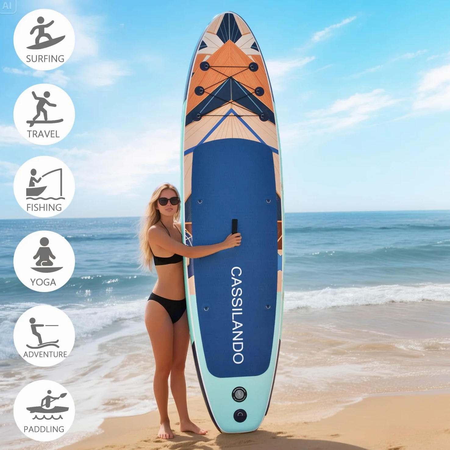 Tabla de remo de pie, tabla inflable SUP