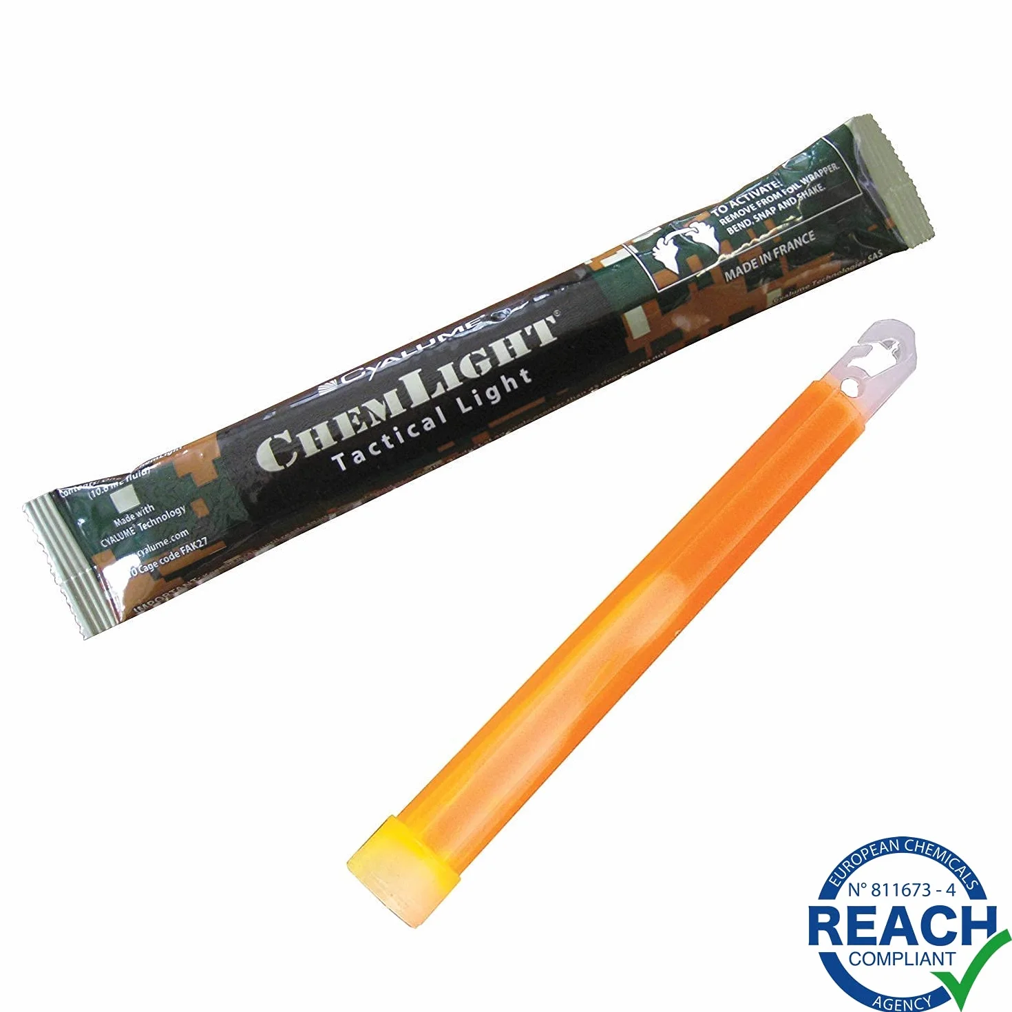 Cyalume Orange Chemlight Light Stick 15 cm, High Intensity 5 Min, 10 Pack
