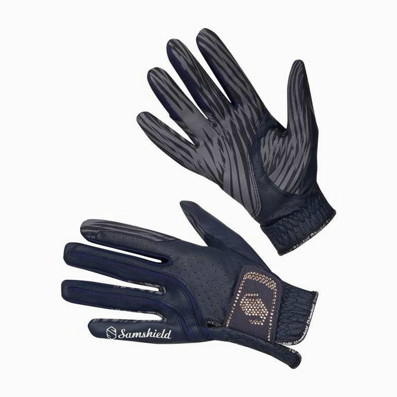Samshield Swaro Gloves Navy Rose Gold 7, Blue