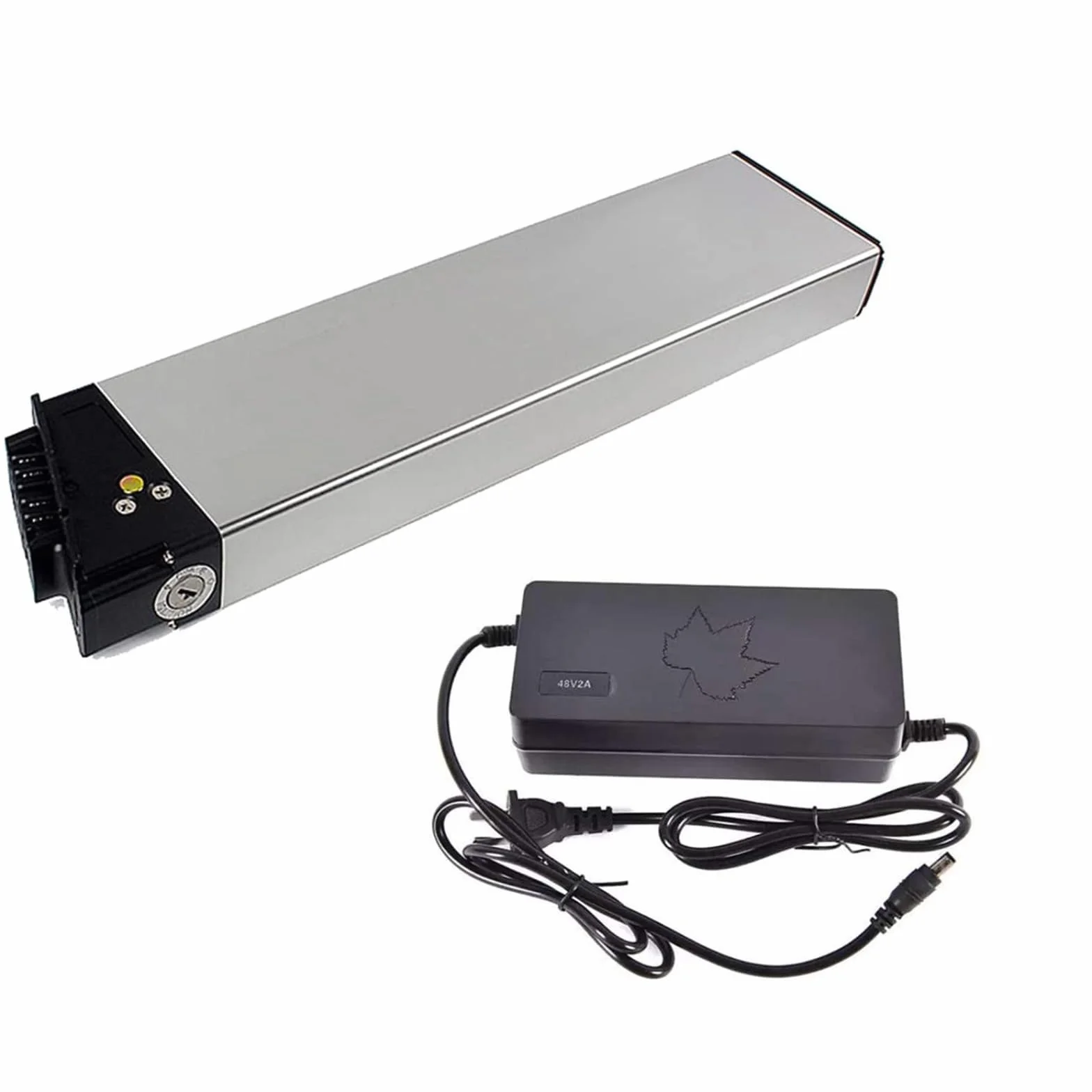 48V/36V Batería Bicicleta eléctrica 10.4Ah 12.8Ah 14Ah 15Ah 17.5Ah para Shengmilo Ebike Batería para Samebike LO26 20LVXD Batería 350w 500w 750w 1000w Motor con Cargador y BMS (48V 10.4Ah)