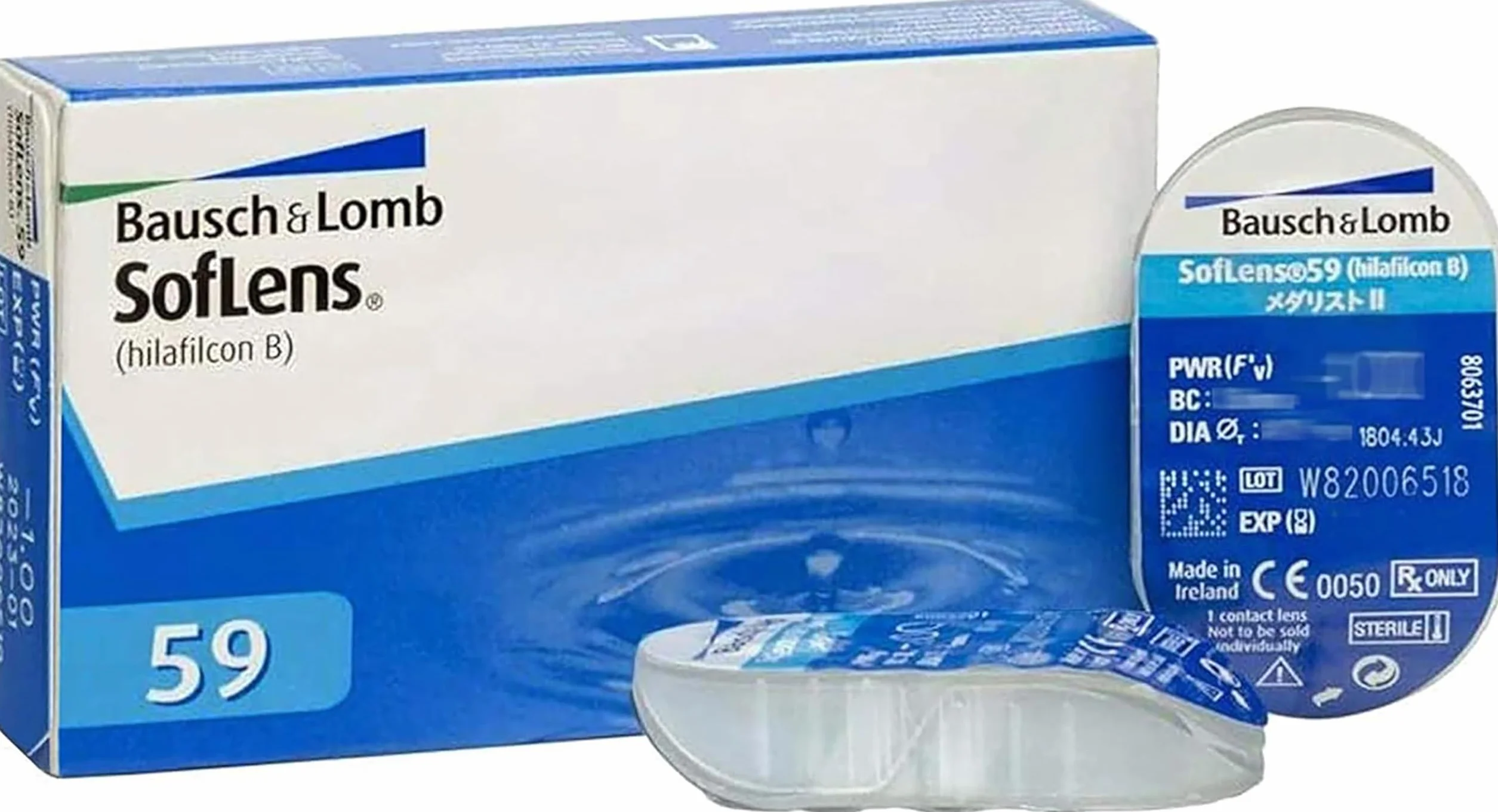 BAUSCH + LOMB SofLens 59 lentillas mensuales esféricas 6 unidades 8.6 BC 14.20 DIA -05,00