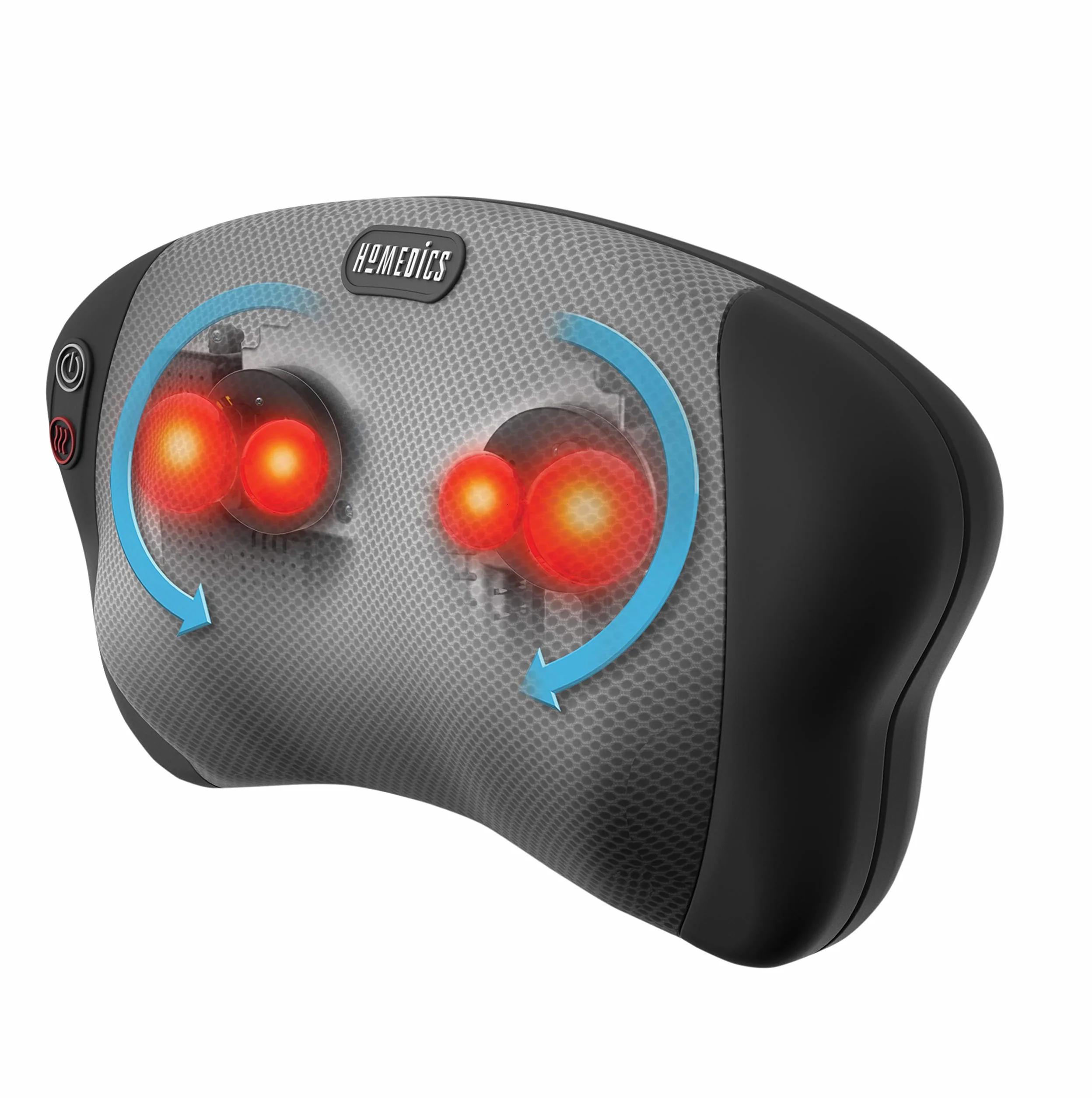 HoMedics Cojín de Masaje Eléctrico Portátil Shiatsu con Calor para Espalda, Hombros y Cuello