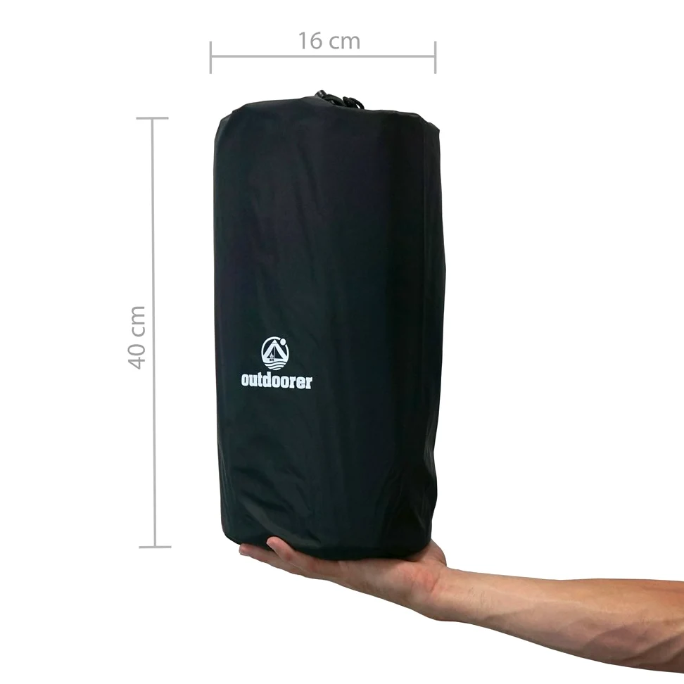 outdoorer Trek Bed 5, 5 cm colchonetas aislantes autoinflables, Grande, Extra Ancho, de Largo & Ligero