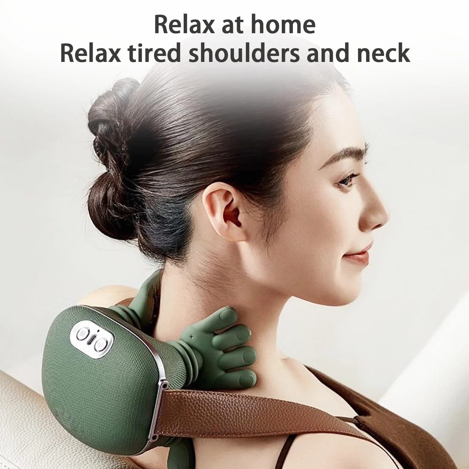 Masajeador Cervical y Espalda con Calor Shiatsu Portátil para Cuello y Hombros