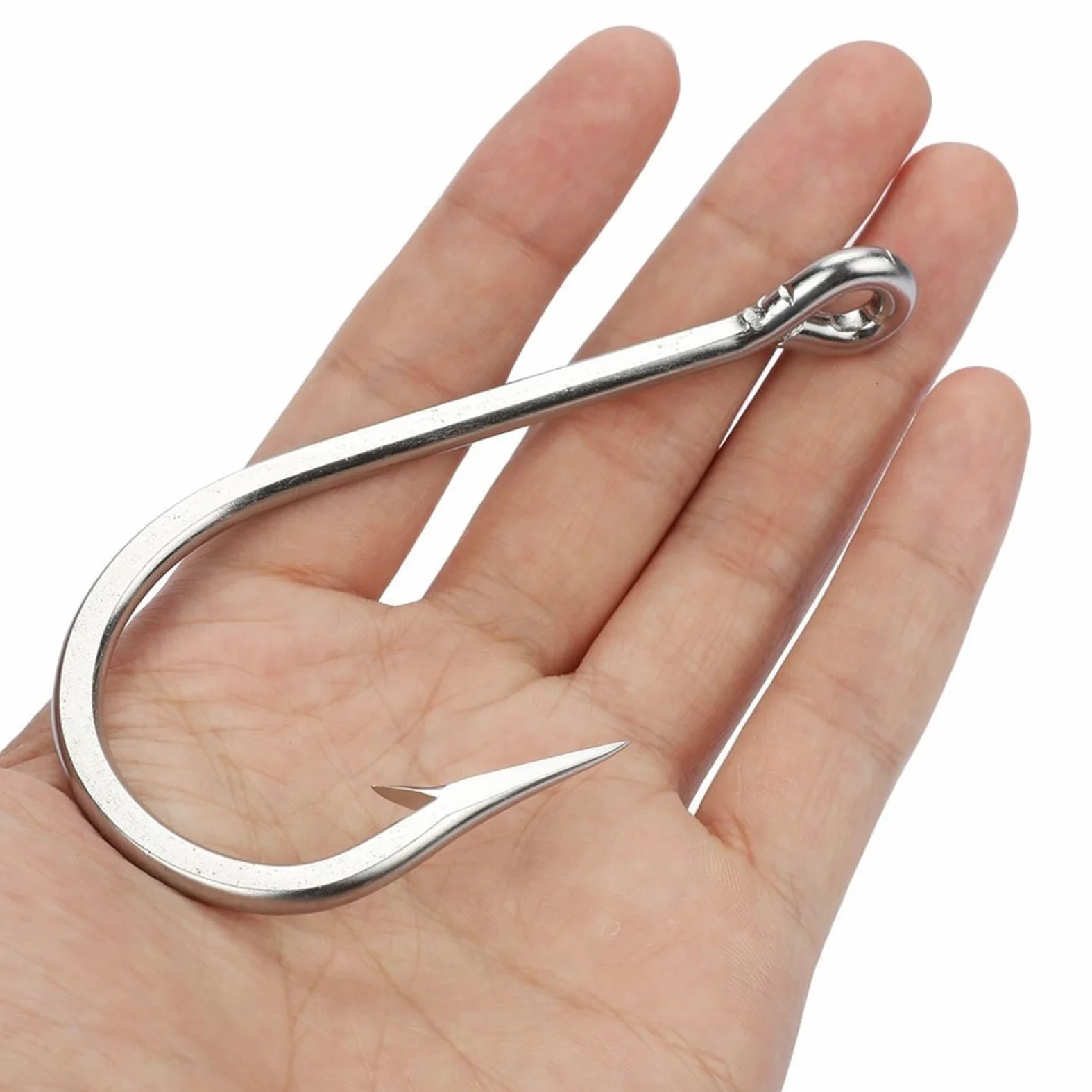 Gancho de Pesca Anzuelos de Pesca de Acero Inoxidable de 10 Piezas, anzuelos de Agua Salada, anzuelos de Pesca de mar, tamaño #6-#12 Alicates de Pesca (Size : 7#)