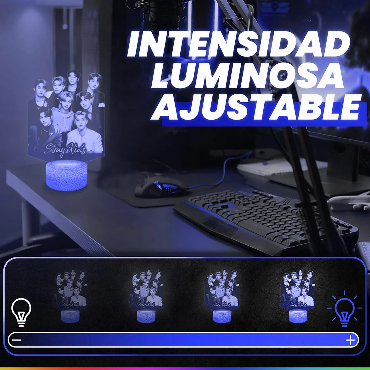 Lámpara 3D Stray K Decoración Cuarto Luz Nocturna Regalo Navidad