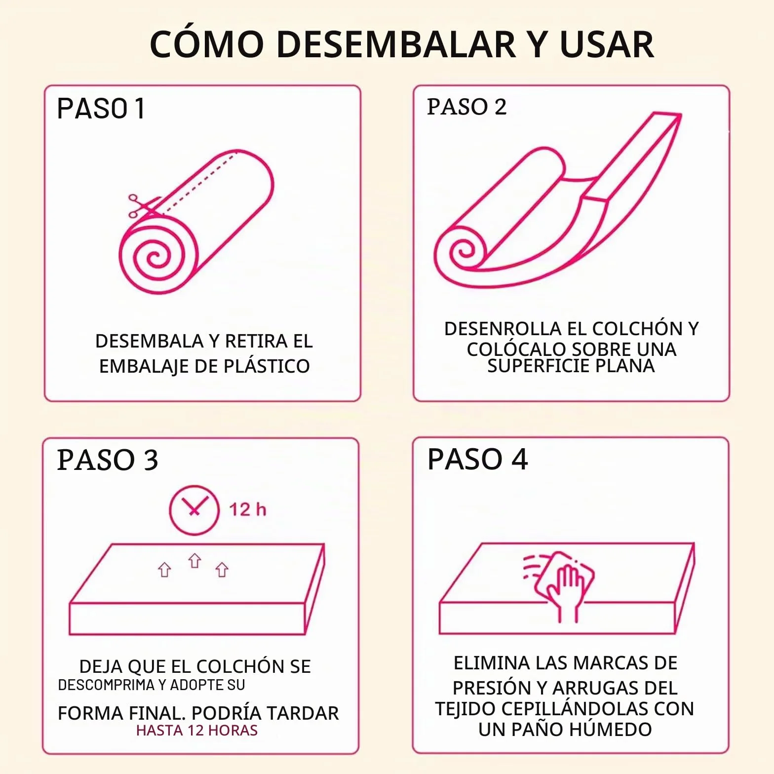 Colchón ergonómico 180 x 60 cm Espuma de Alta Densidad para Cama de Masaje SPA