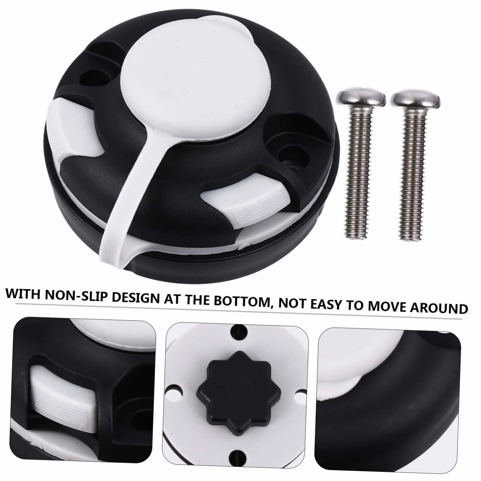 Base de Montaje Redonda para Kayak, Accesorio para Soporte de Caña de Pescar, Material Resistente Tornillos, Compacto y Portátil, Adecuado para Pesca en Bote y Canoa