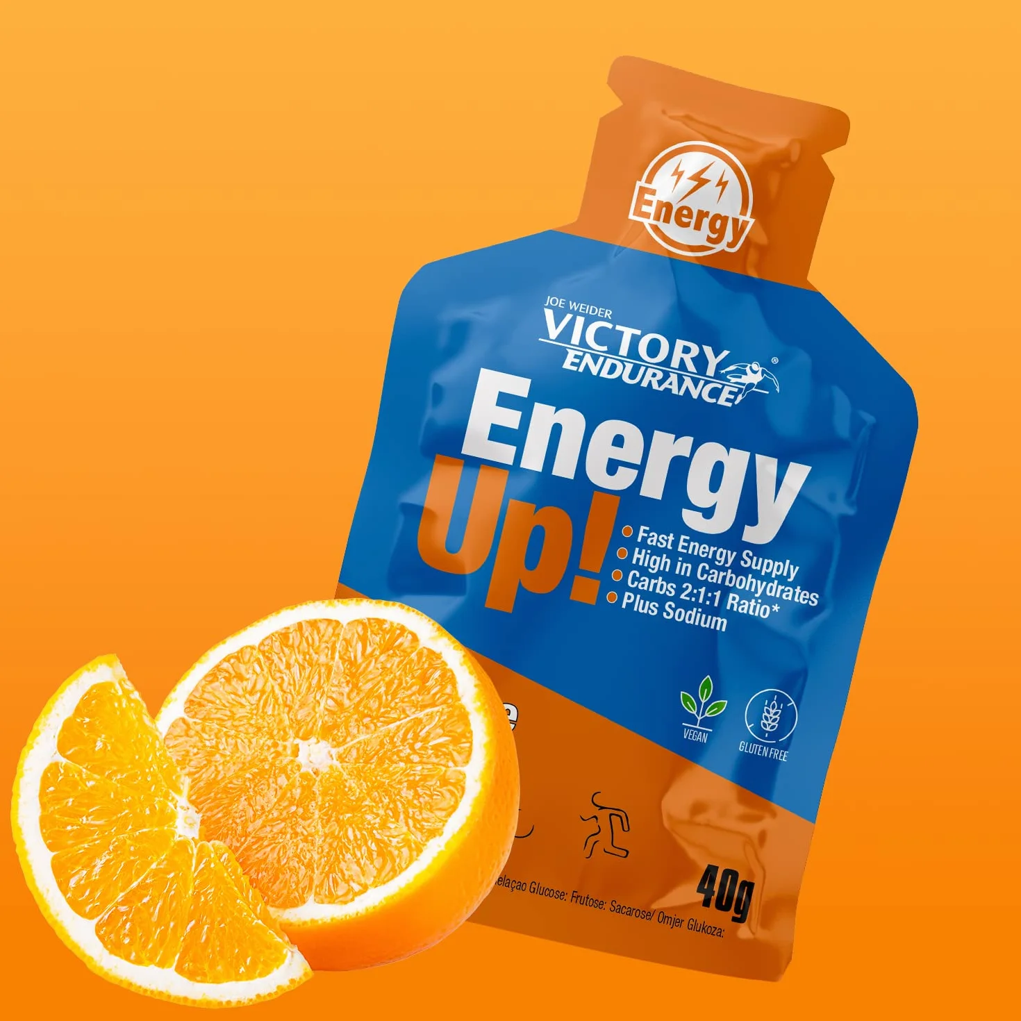 VICTORY ENDURANCE PACK 12x40g Energy Gel sin Cafeína Carbohidratos 2:1:1