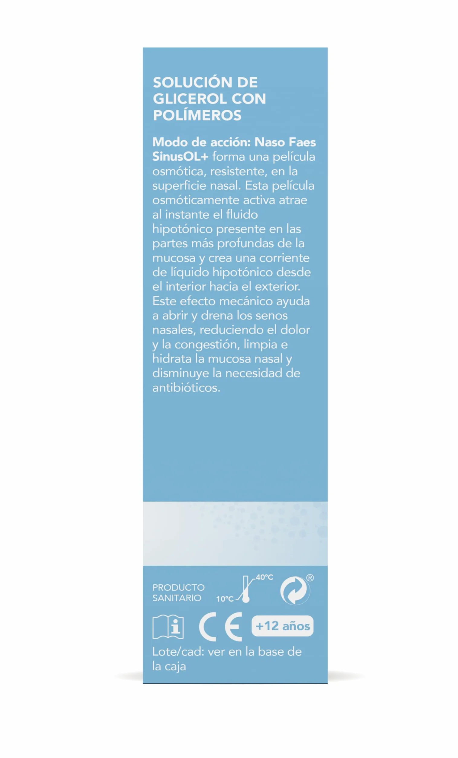 SinusOL+ Spray Nasal con Glicerol y Polifenoles Naturales, Tratamiento Rinosinusitis - 15 ml
